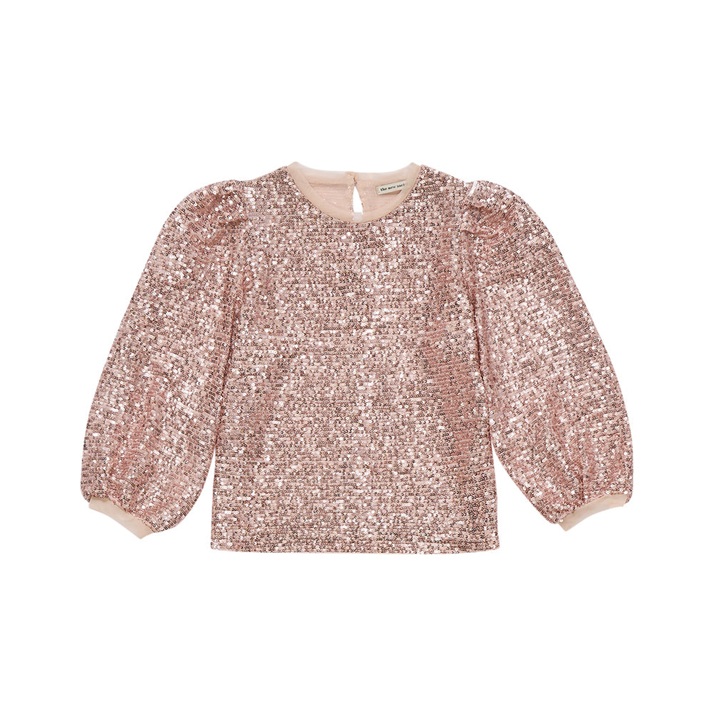 Girls Pink Sequin Top