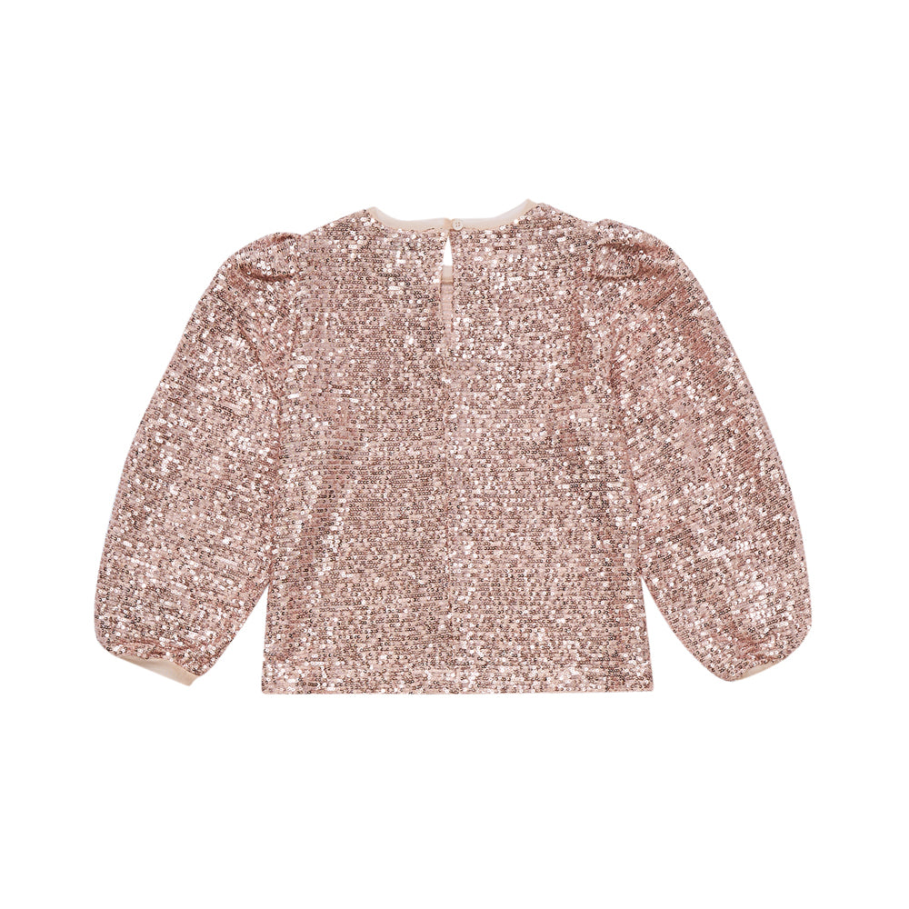 Girls Pink Sequin Top