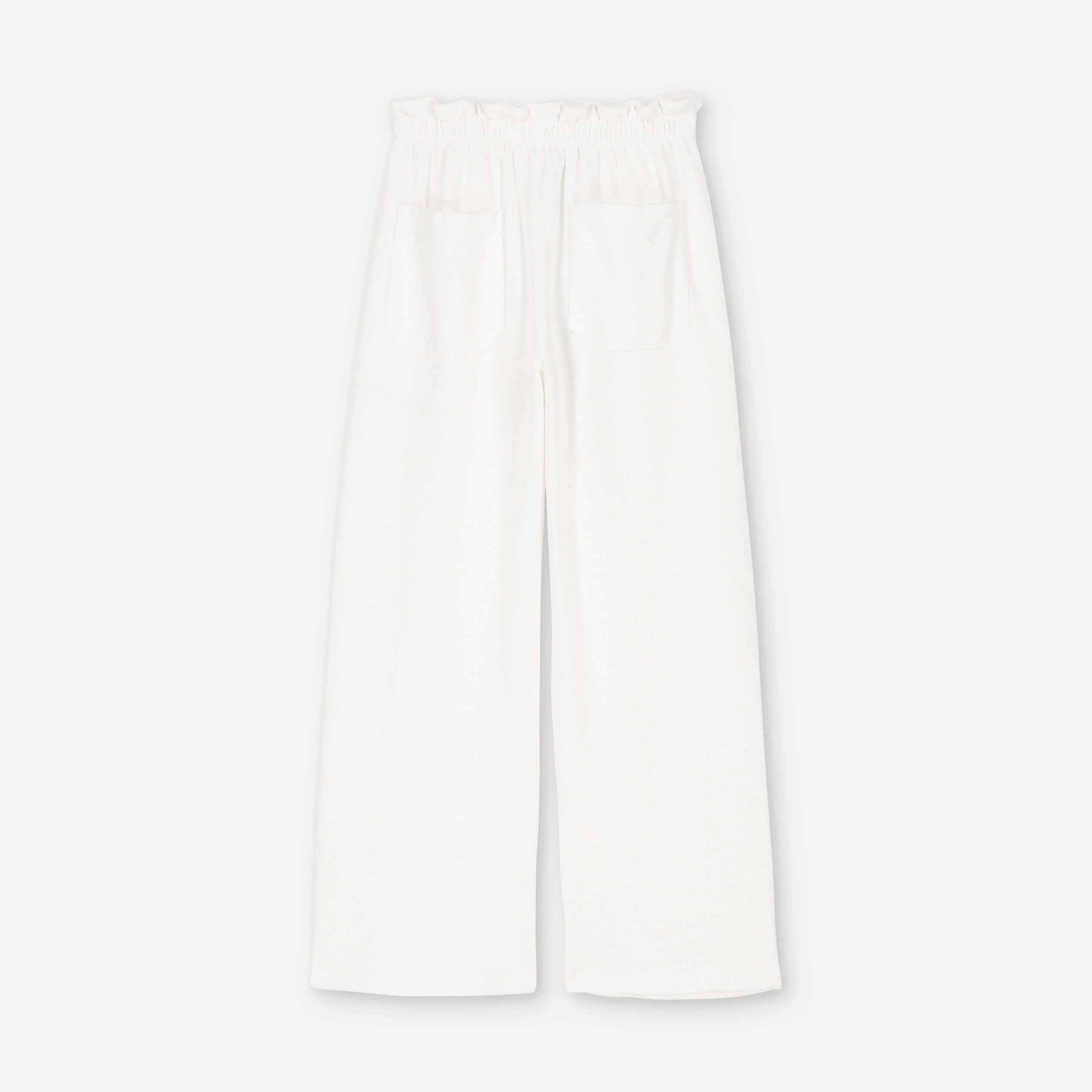 Boys & Girls White Cotton Trousers