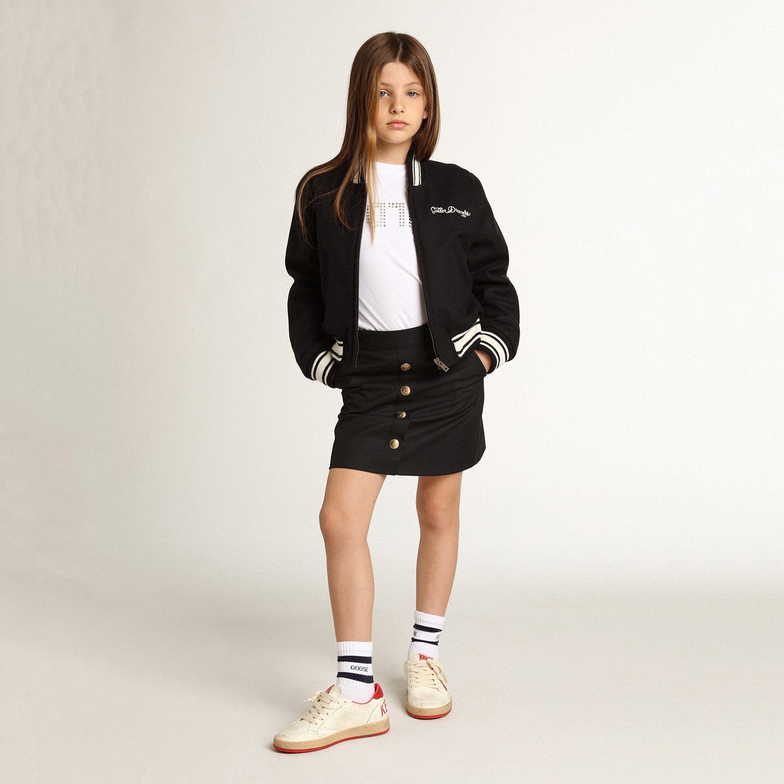 Girls Navy Wool Jacket