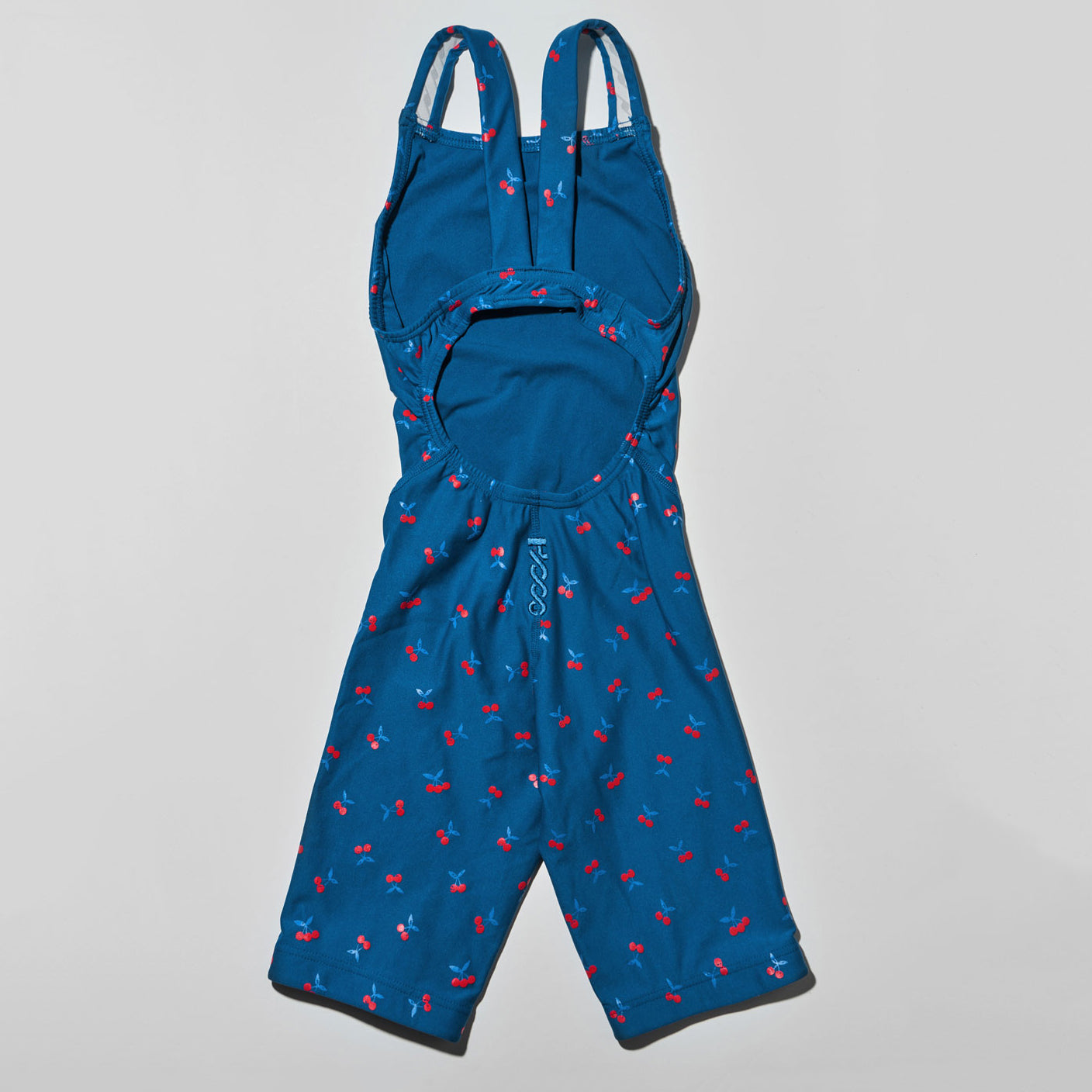 Girls Blue Cropped Professional Swimsuit