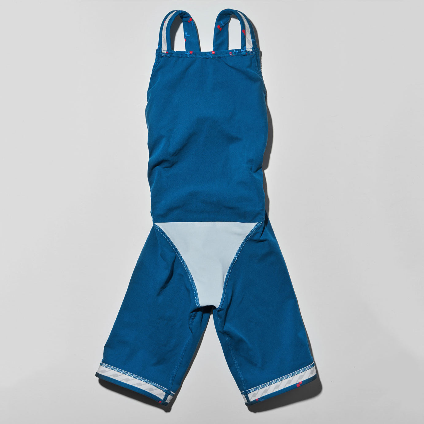 Girls Blue Cropped Professional Swimsuit
