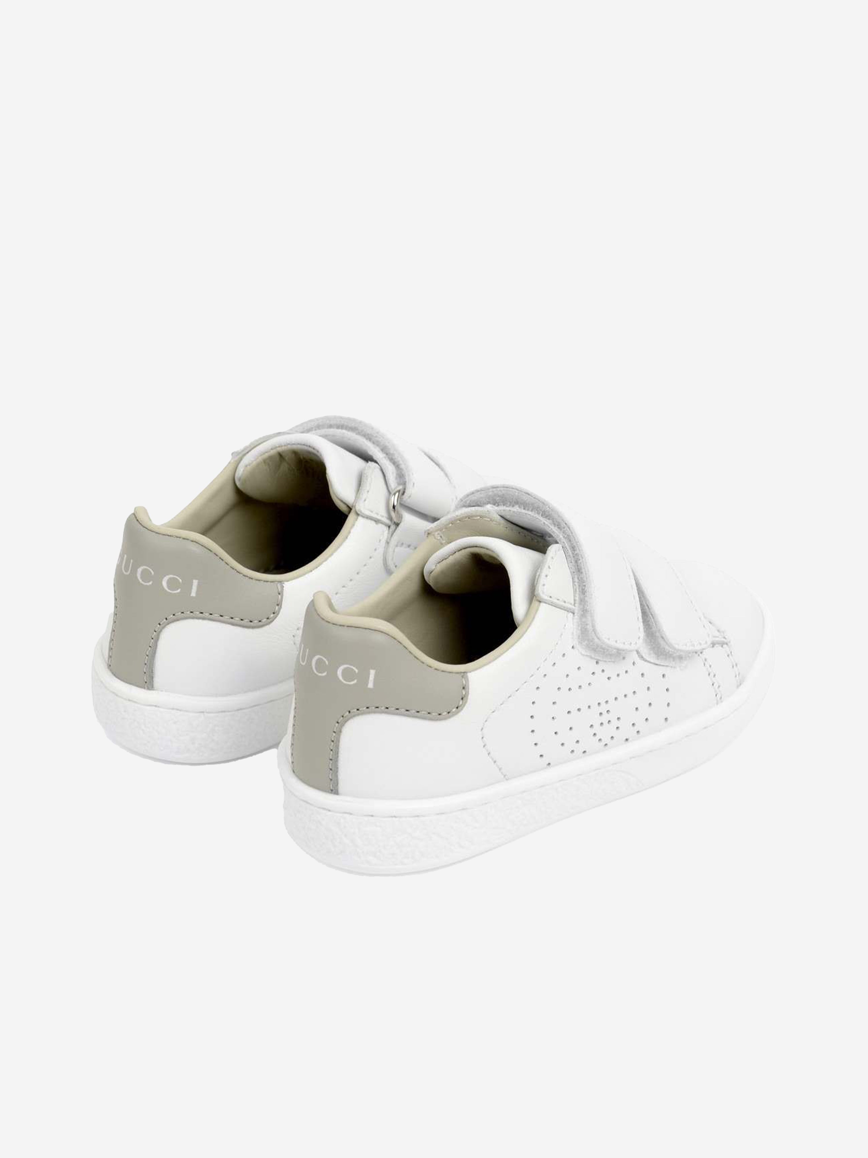 GUCCI Leather New Ace Velcro Trainers