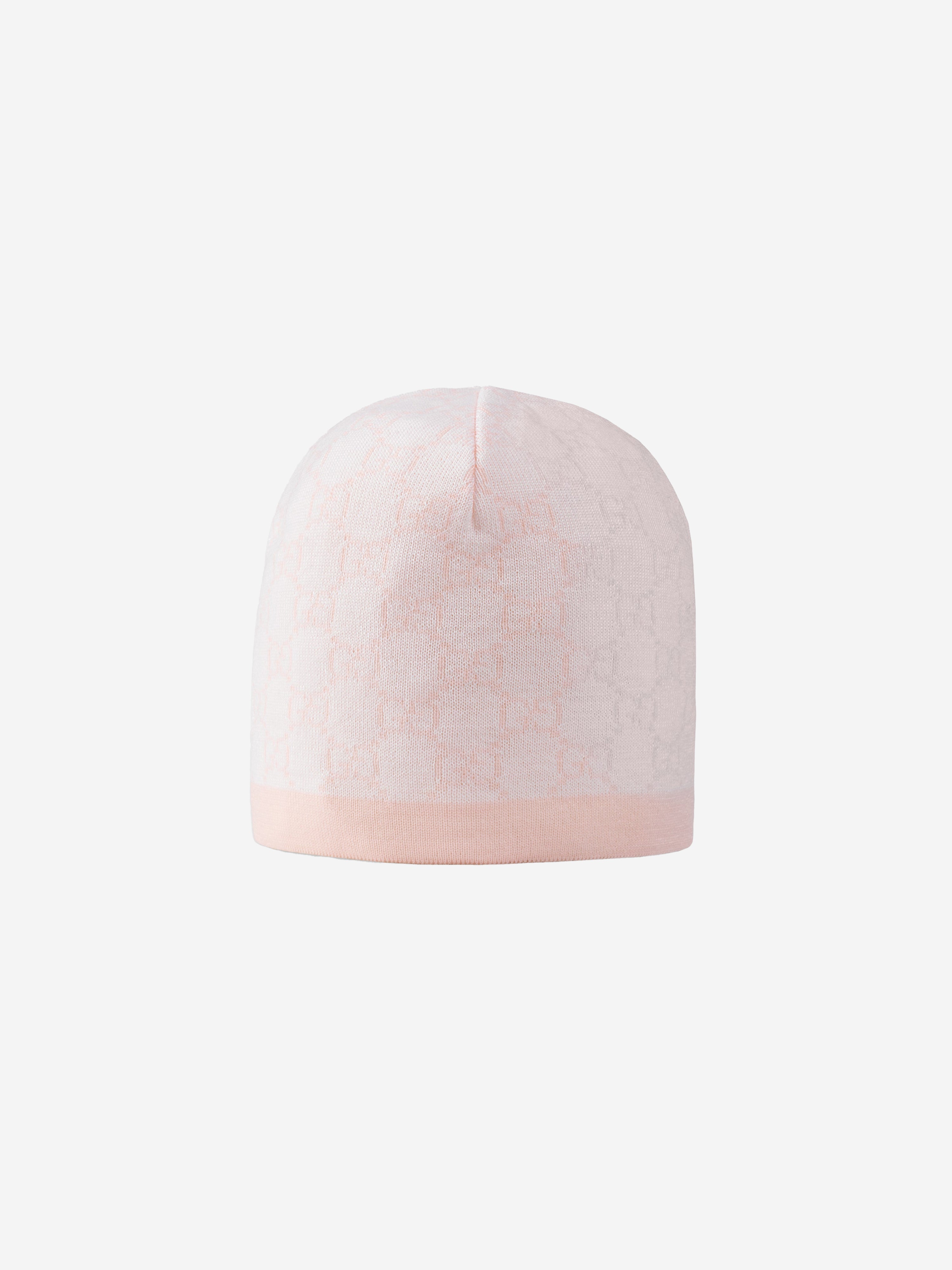 Baby Girls GG Wool Hat in Pink