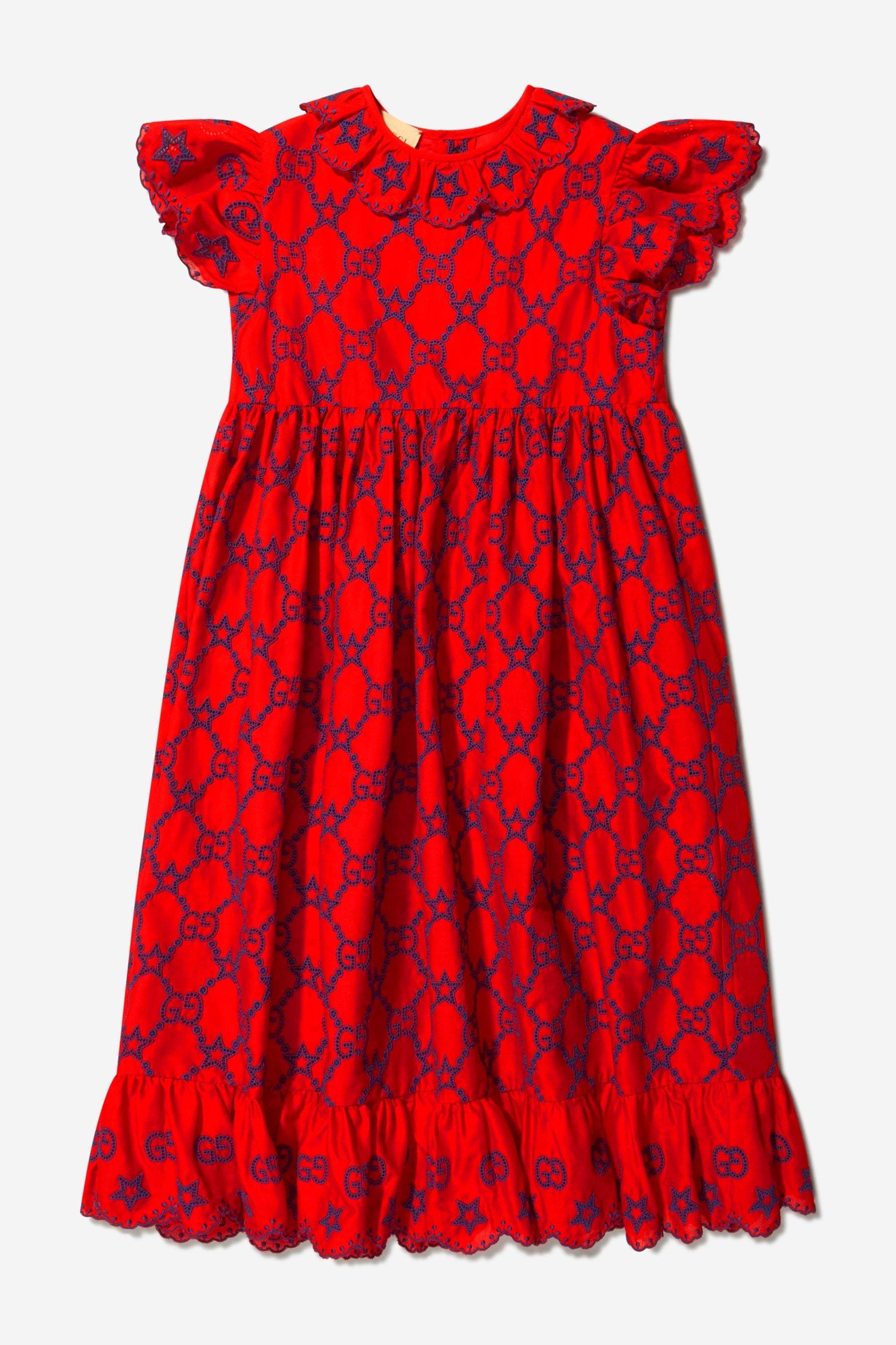 Girls GG And Stars Embroide Dress