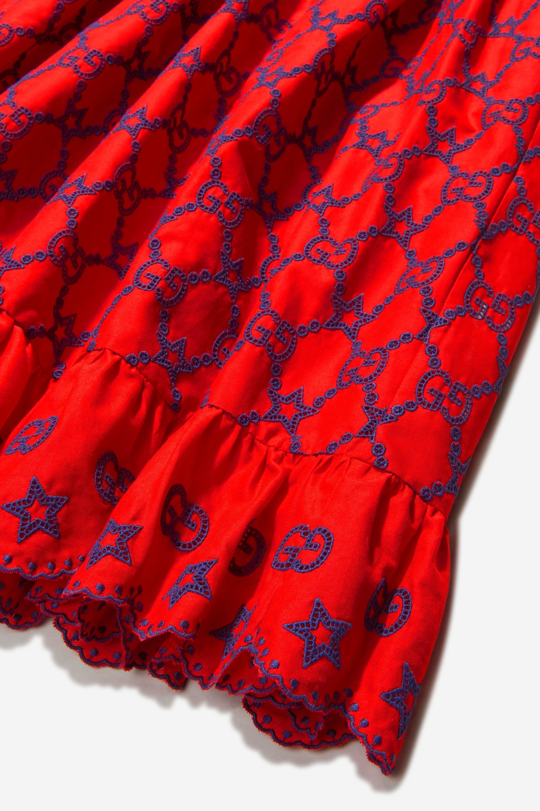 Girls GG And Stars Embroide Dress