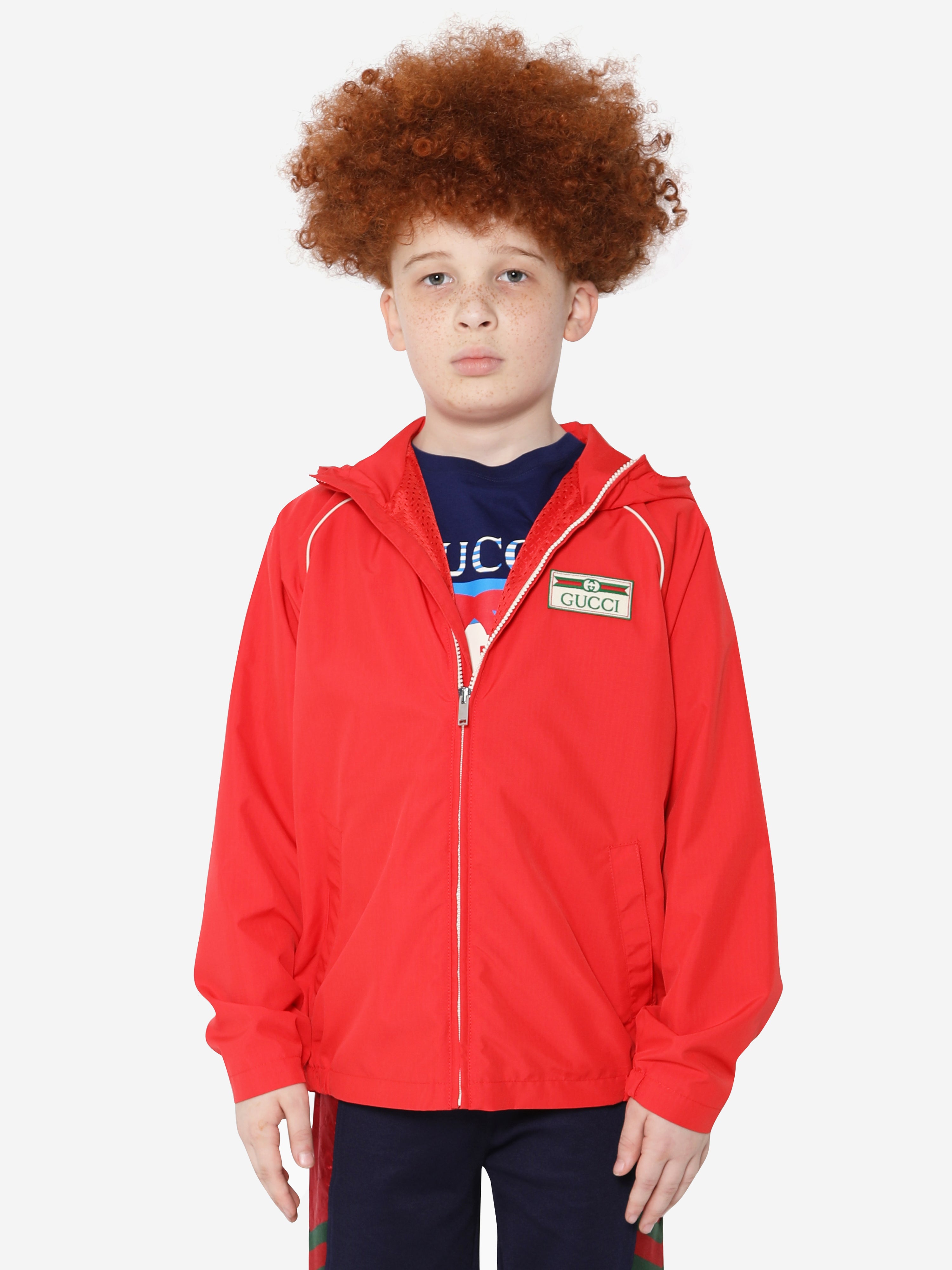 Kids Zip Up Jacket in Red