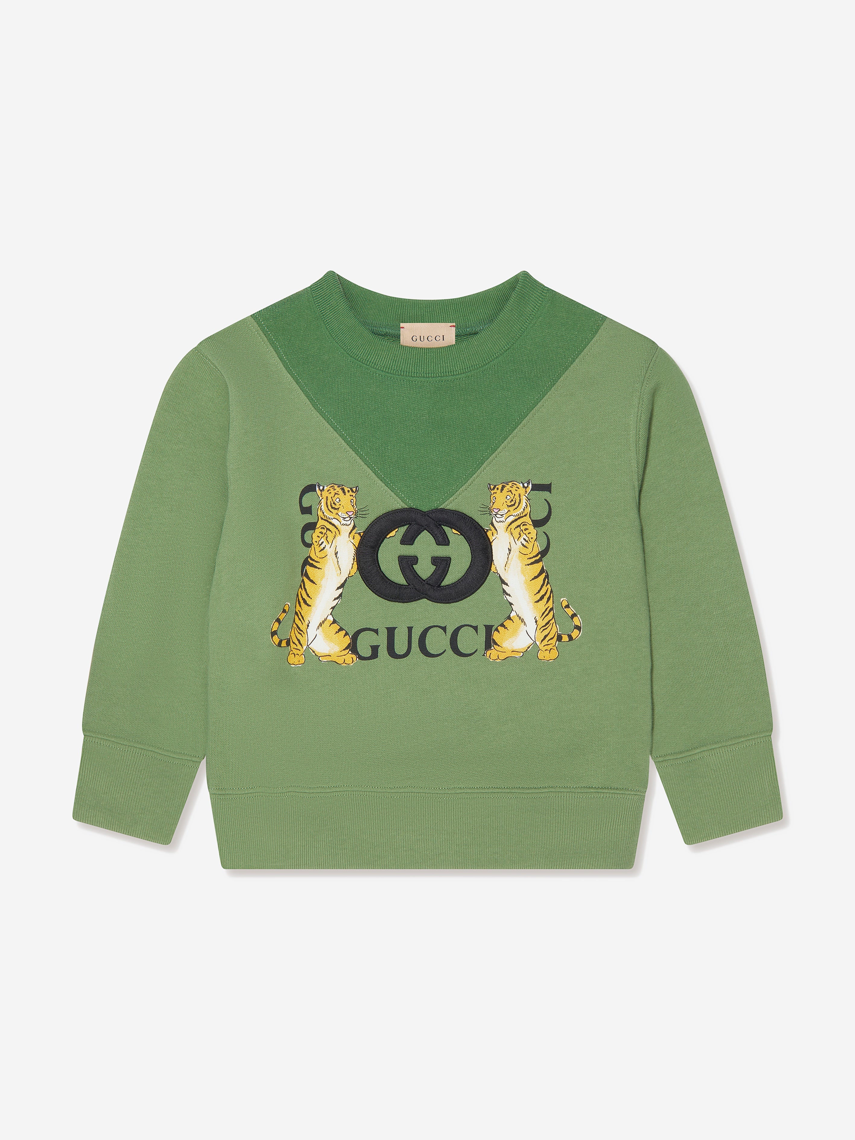 Kids Tiger Logo Sweatshirt in Green