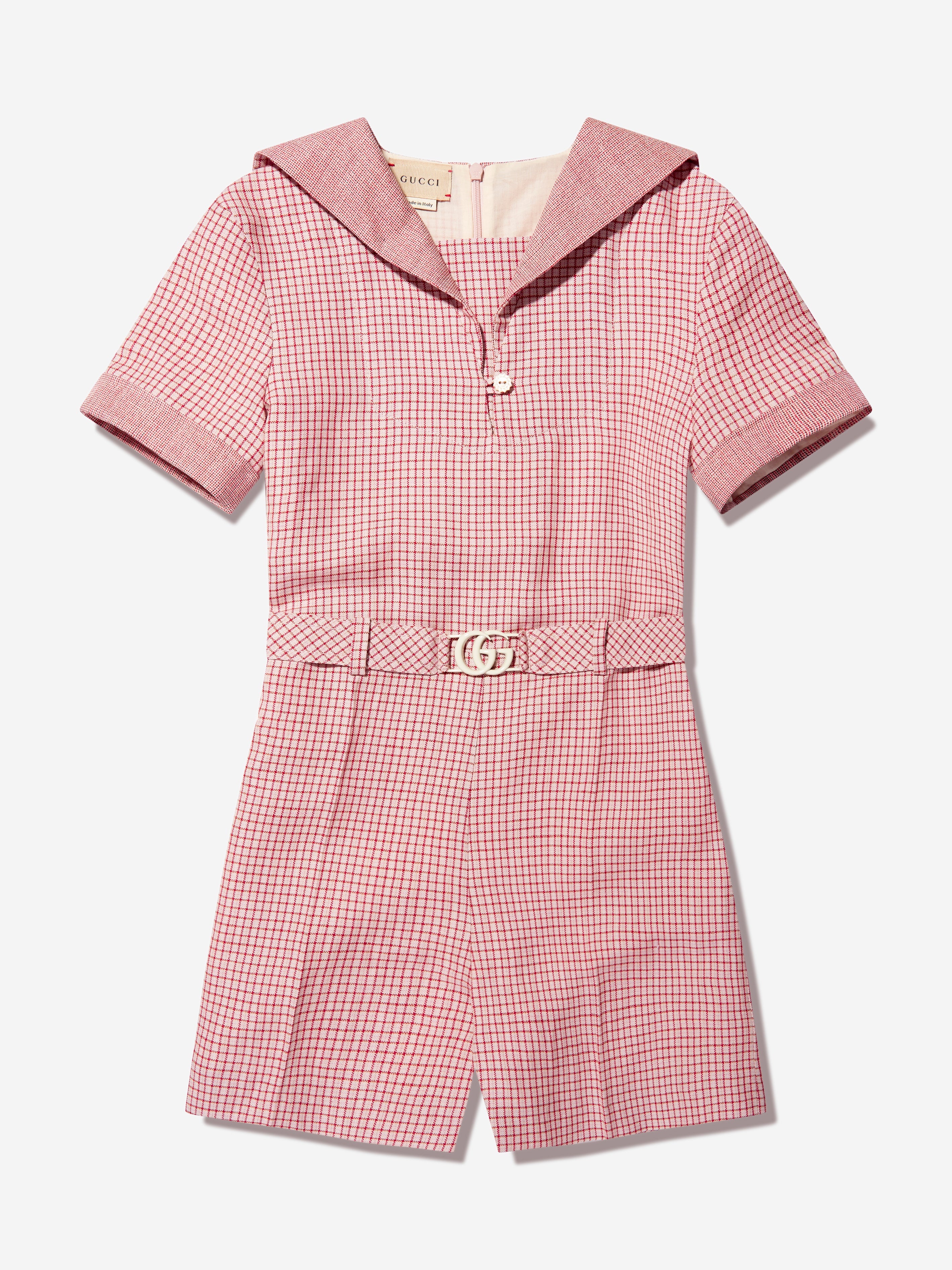 Girls Belted Playsuit in Pink