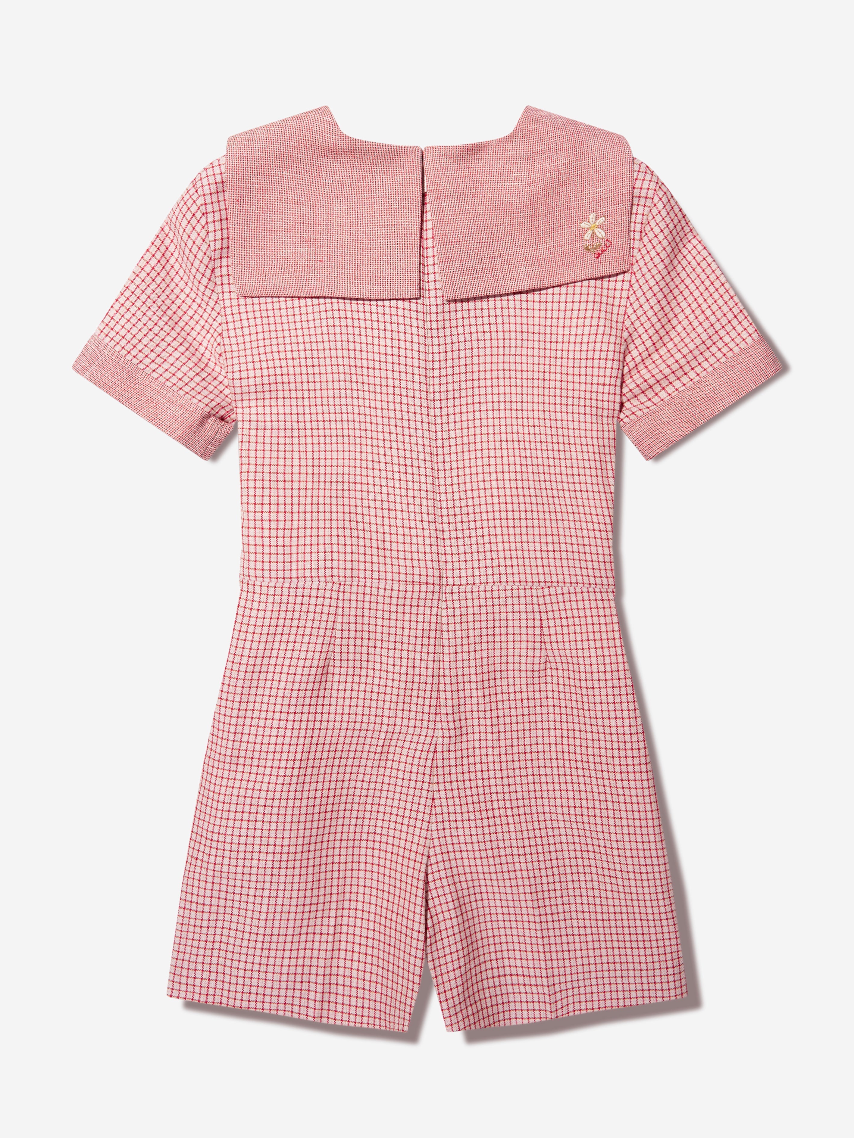 Girls Belted Playsuit in Pink