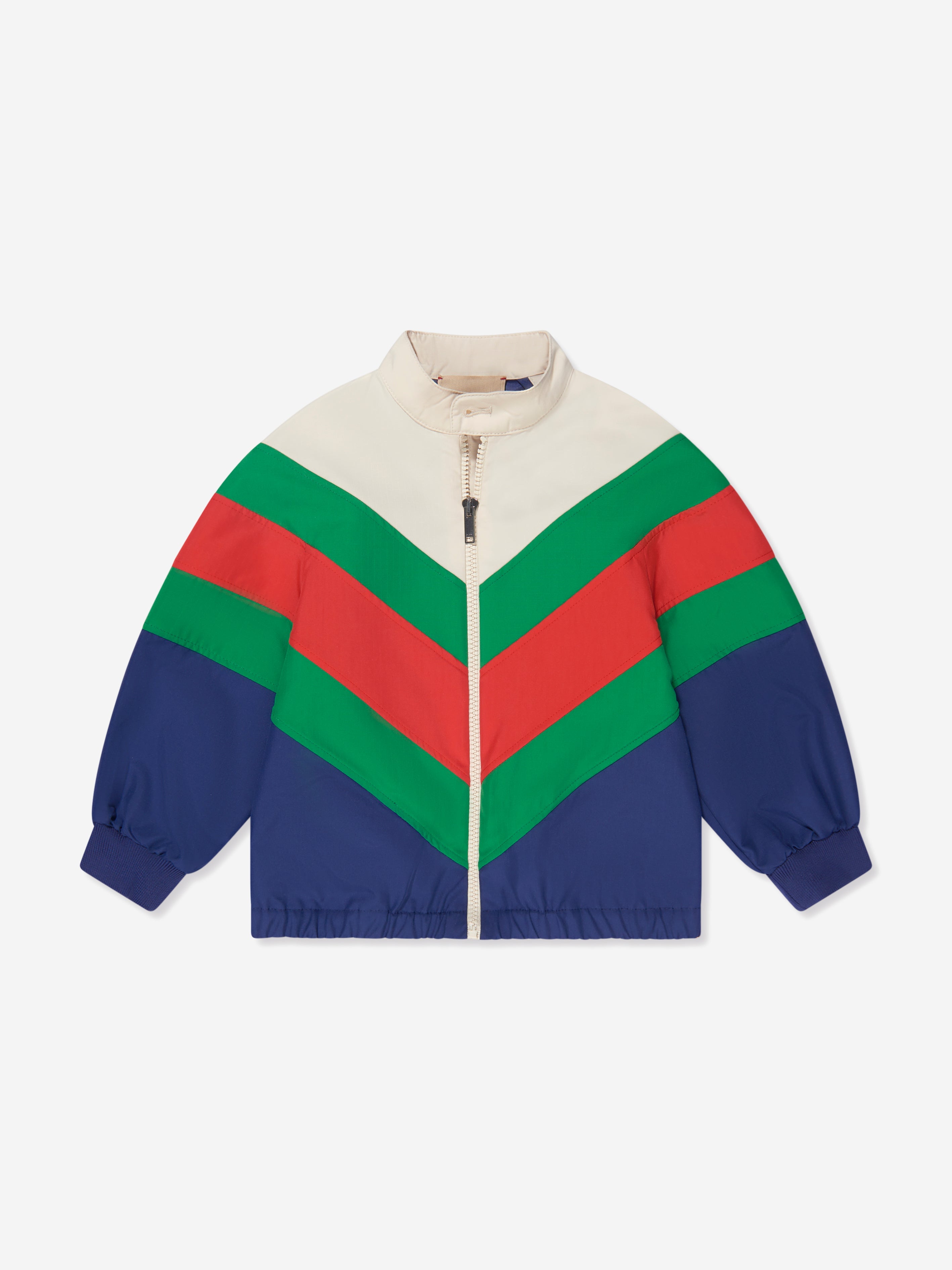 Girls Chevron Zip Up Jacket in Multicolour