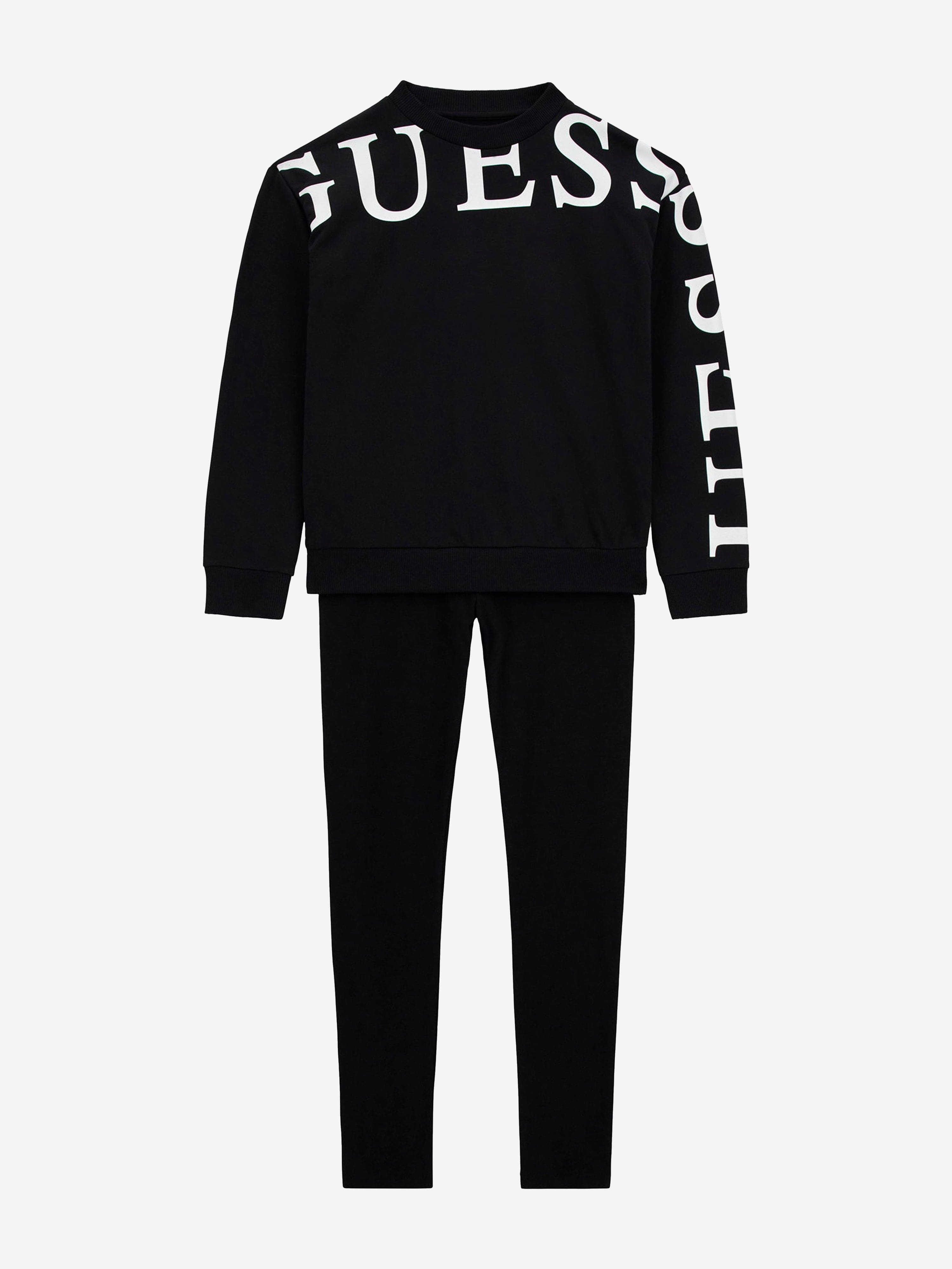 Guess Girls Logo Leggings Set in Black