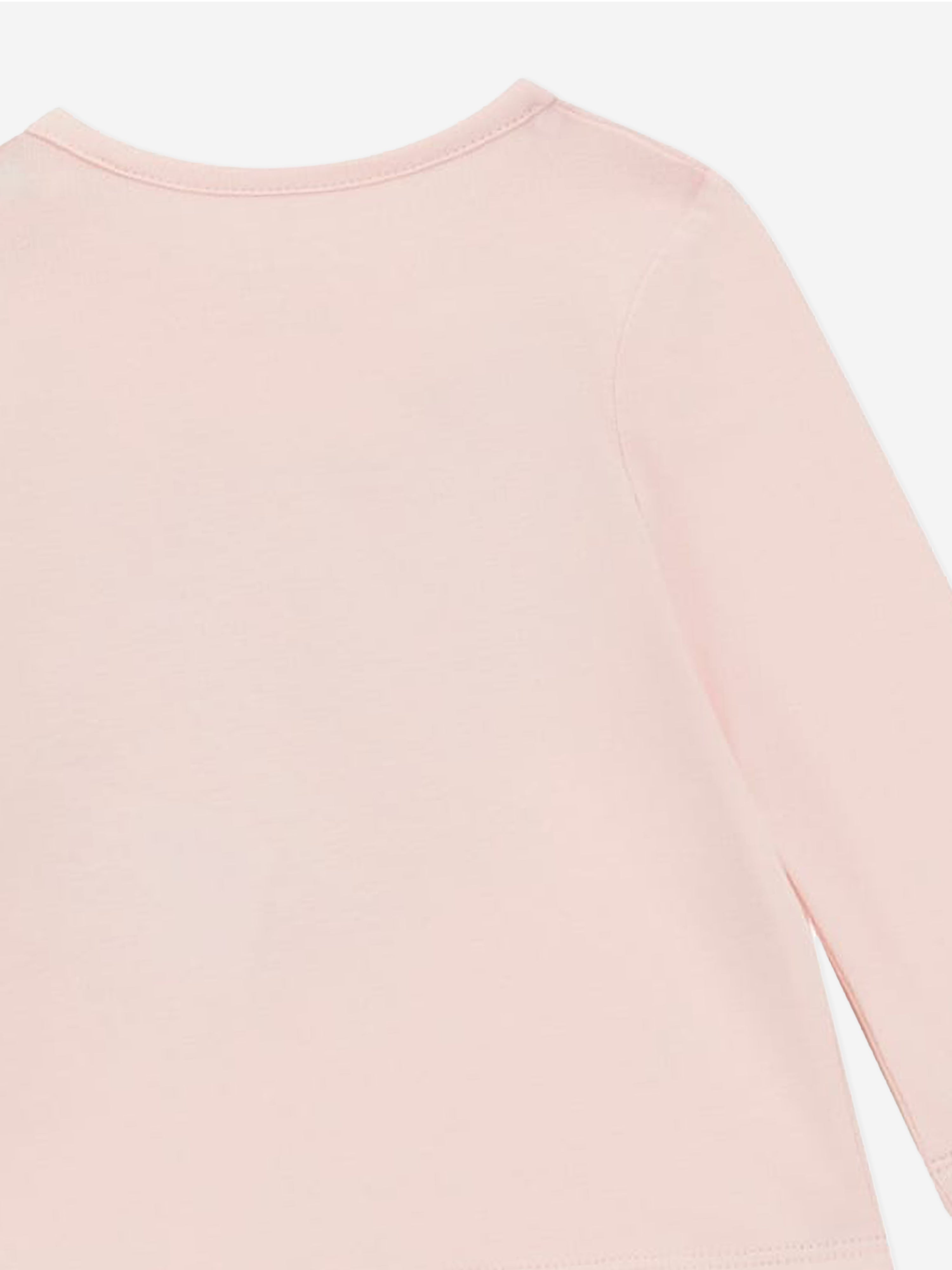 Baby Girls Long Sleeve Logo T-Shirt in Pink