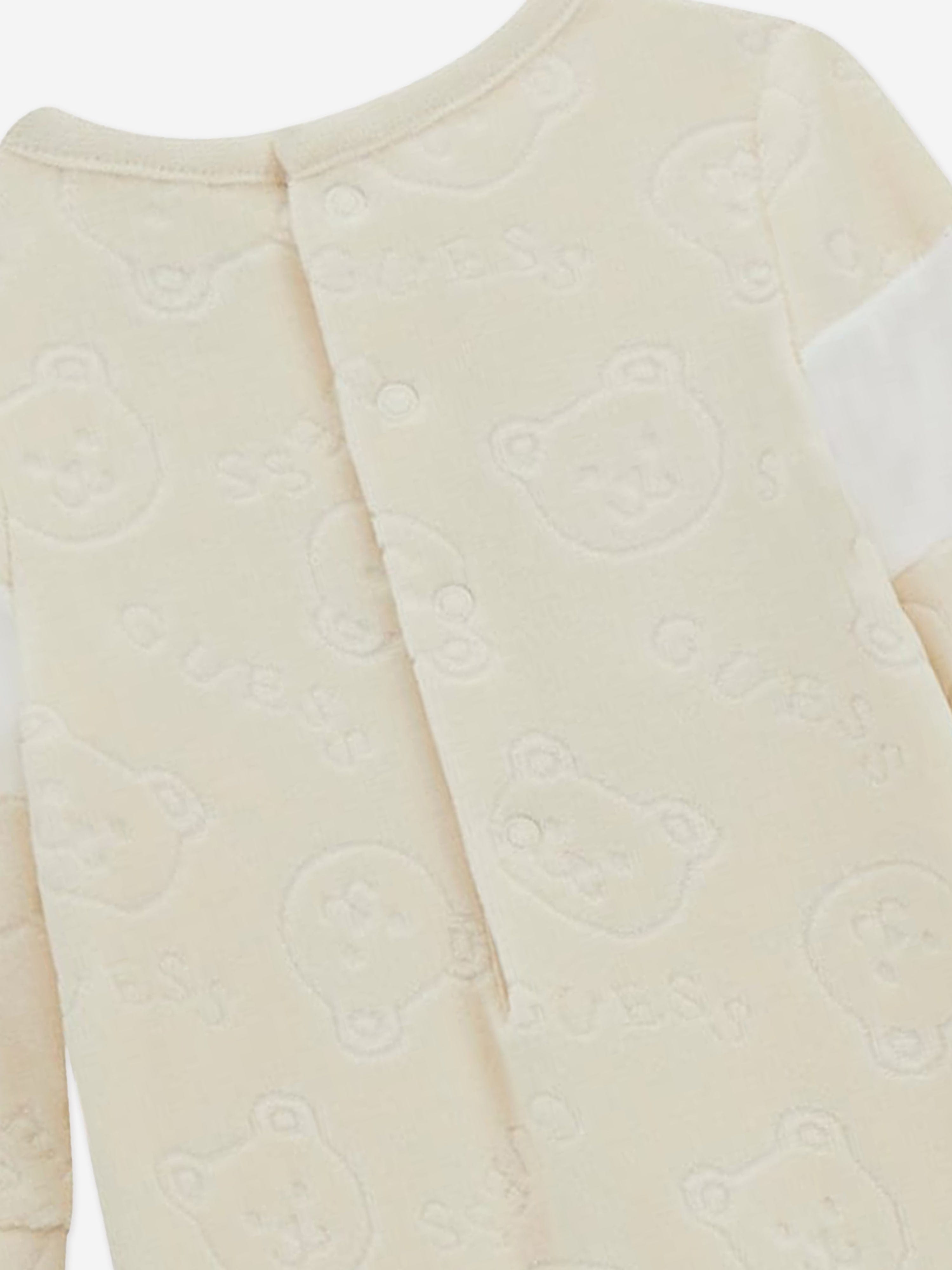 Guess Baby Chenille Teddy Babygrow in Ivory