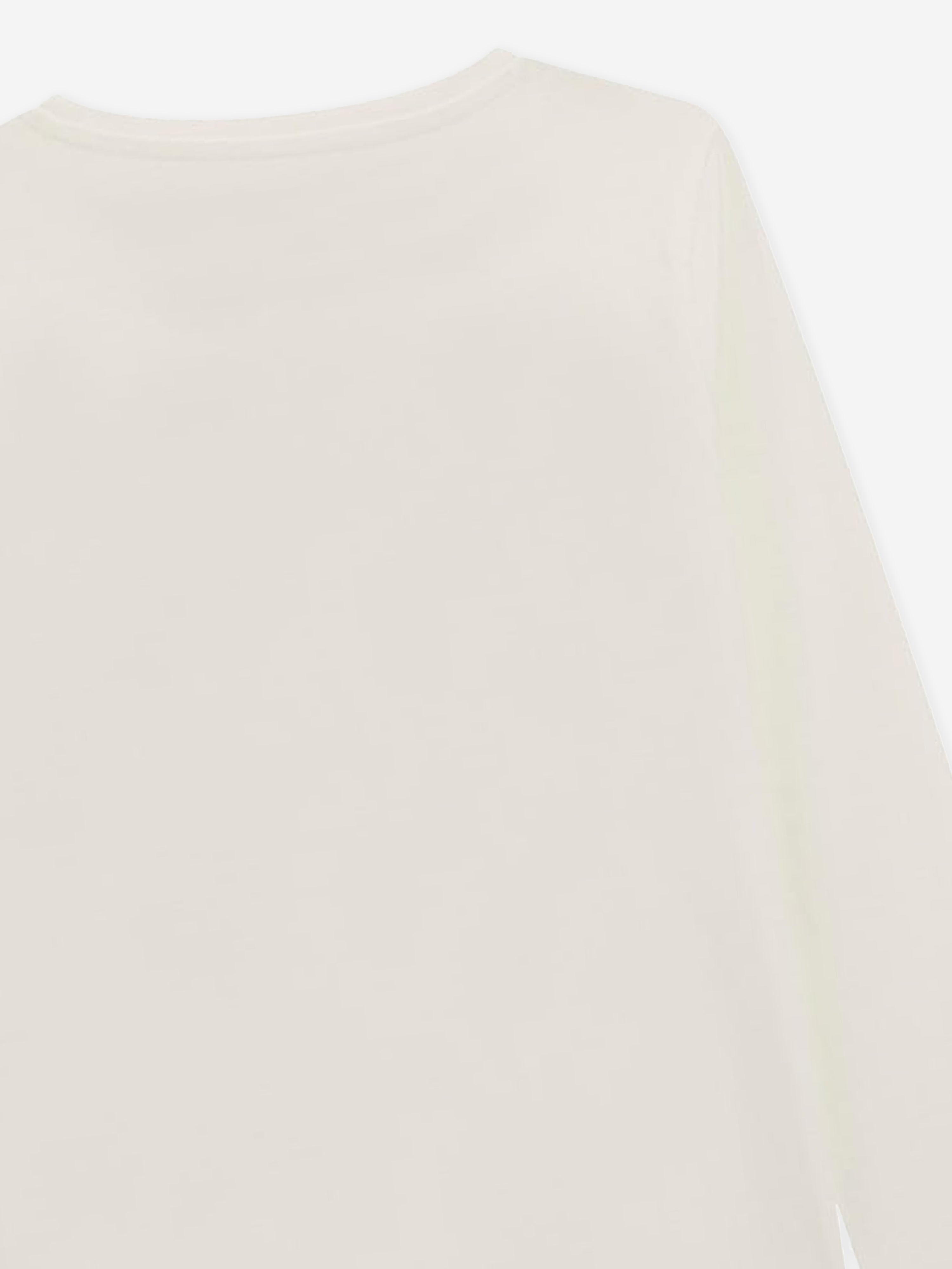 Girls Long Sleeve Glitter Logo T-Shirt in White