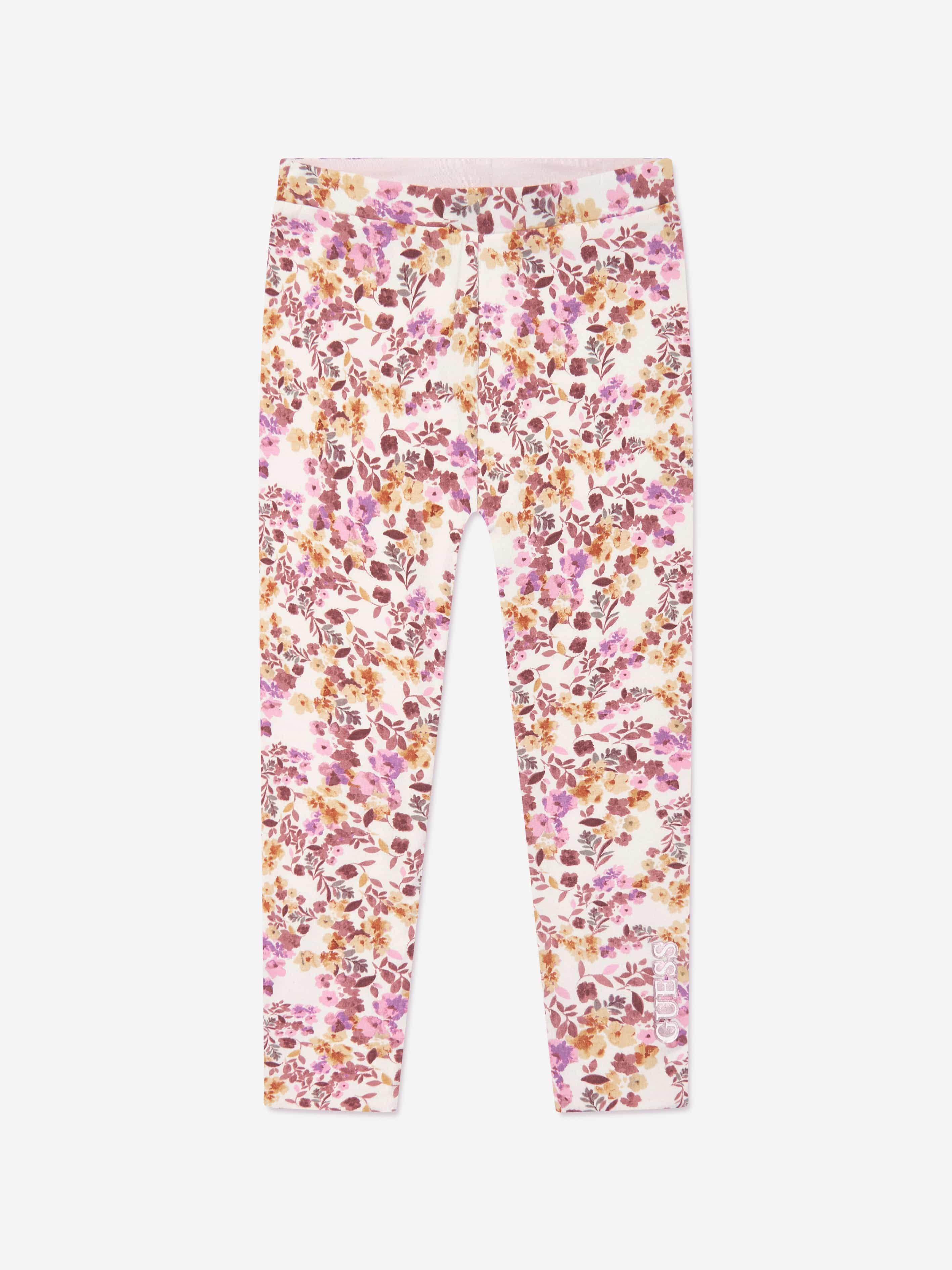 Girls Reversible Leggings in Pink