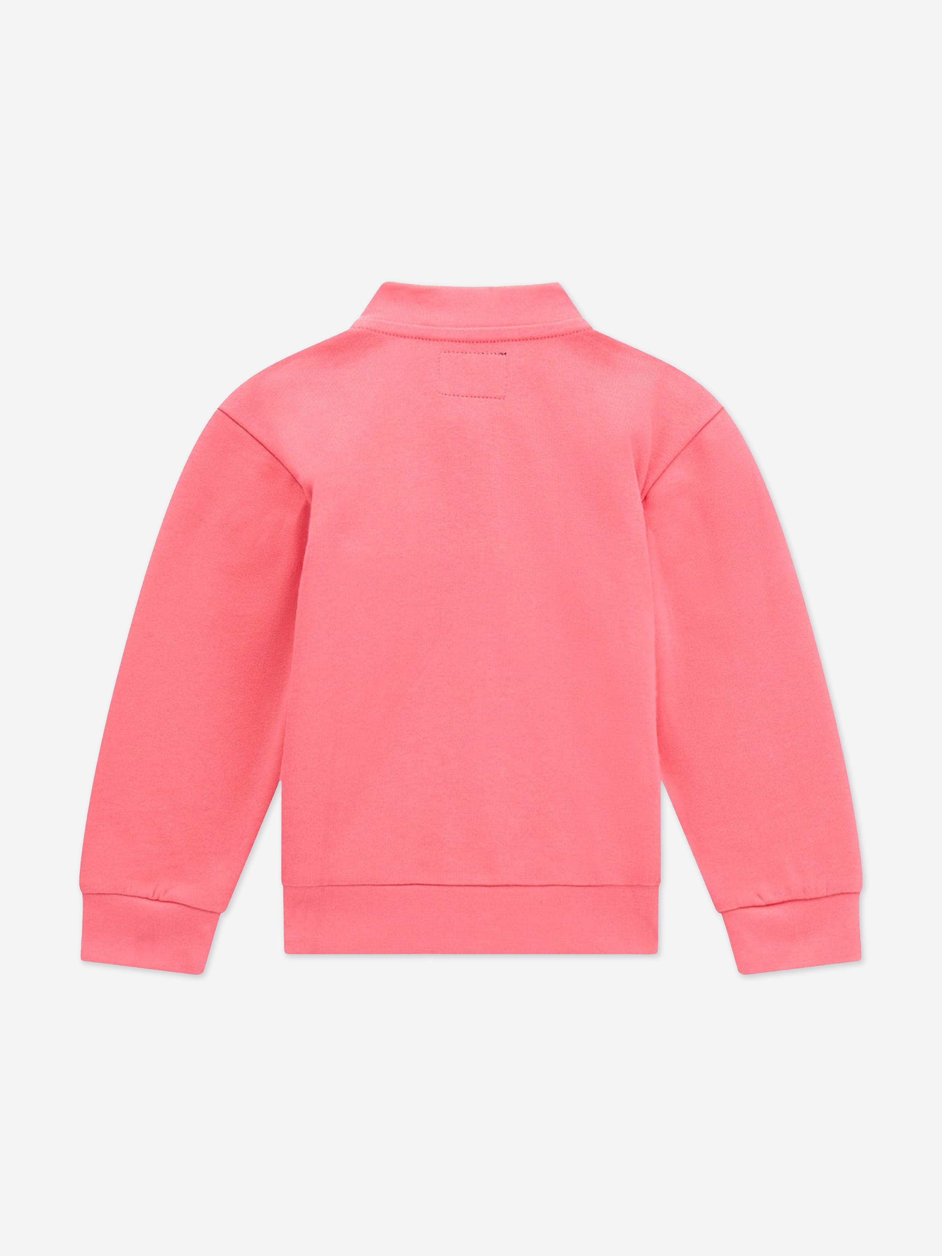 Girls Logo Zip Up Top in Pink