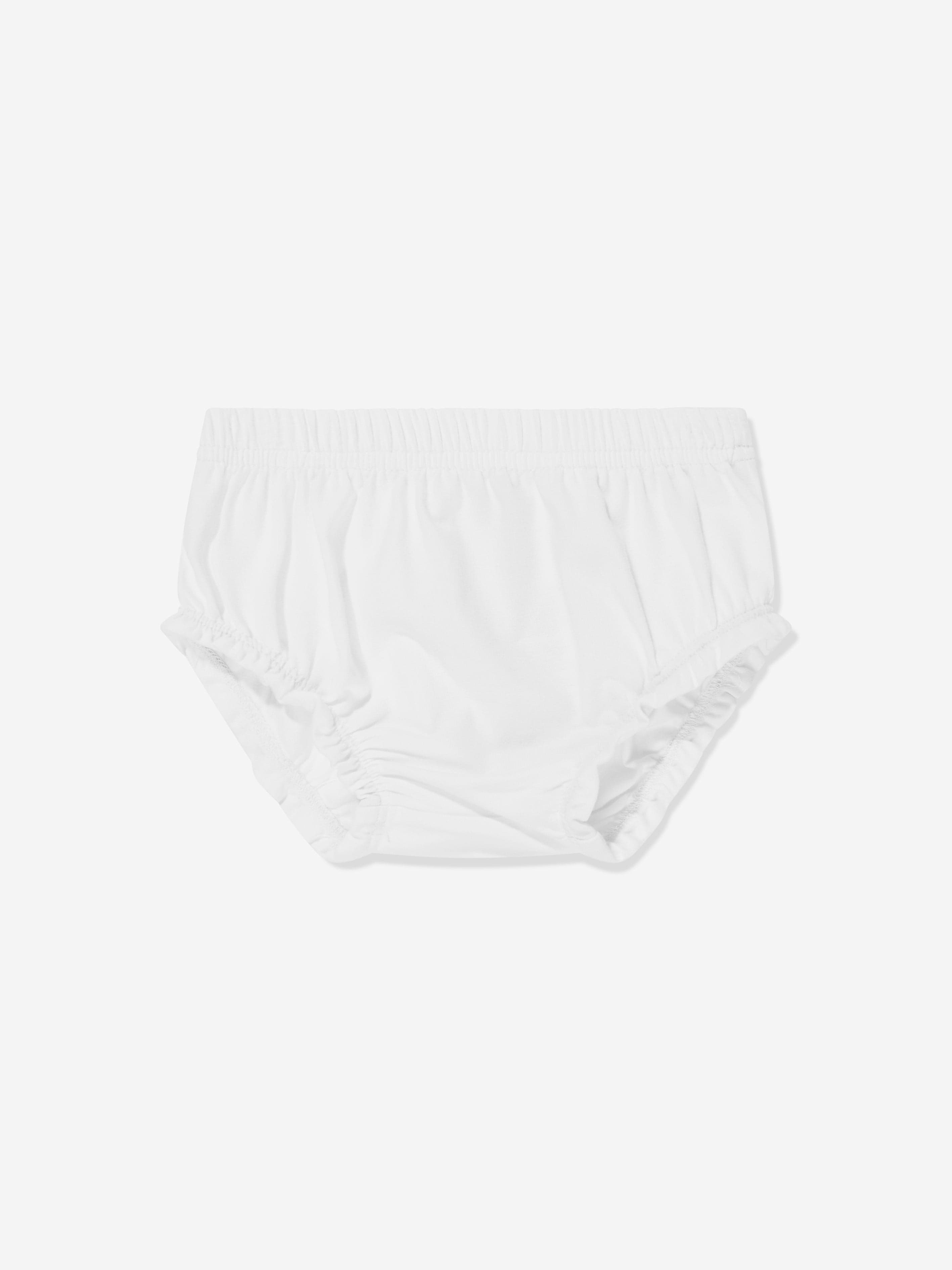 Baby Girls Dress with Knickers in White