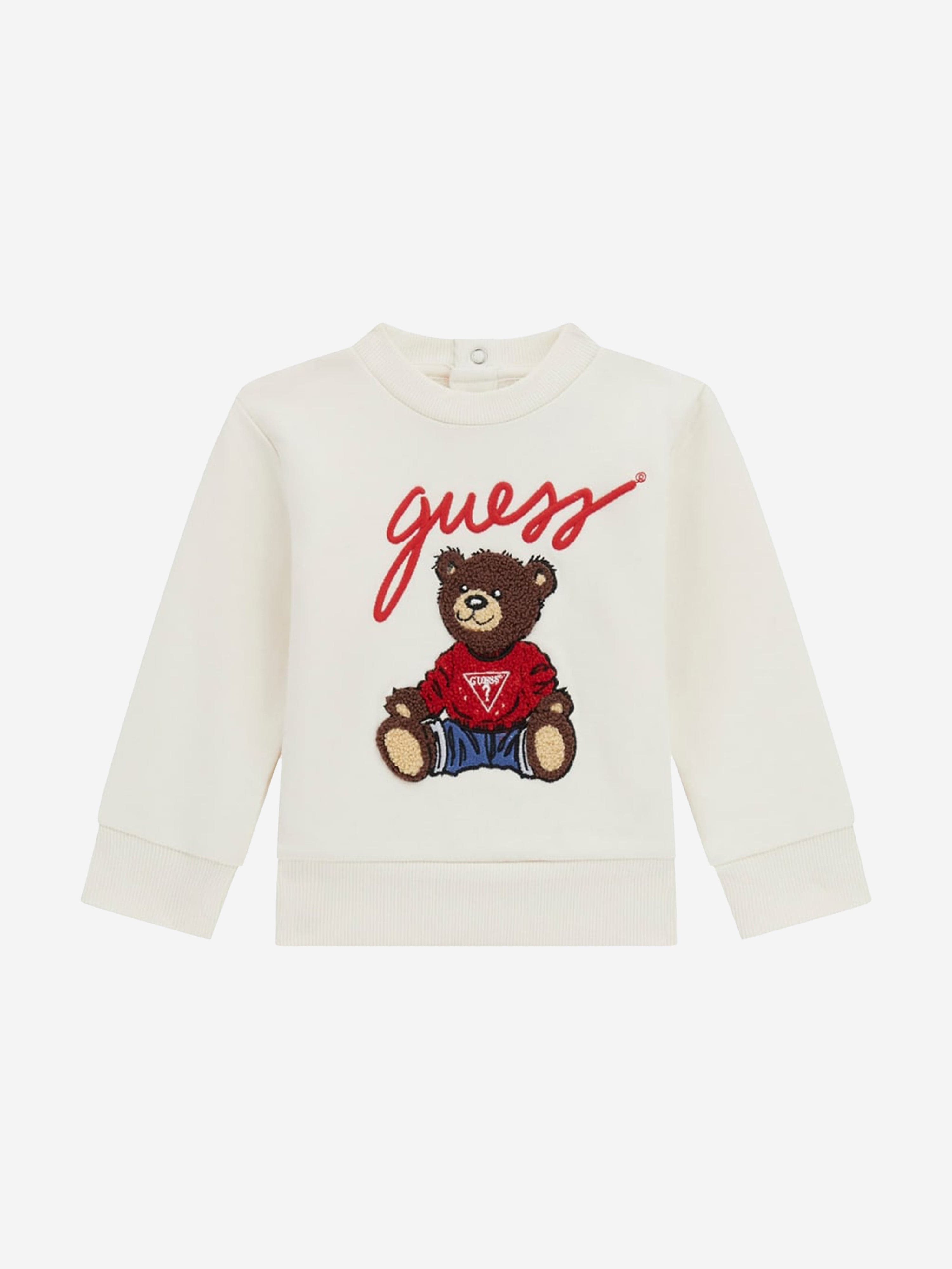 Guess Baby Girls Teddy Bear Top and Pants Set in Ivory