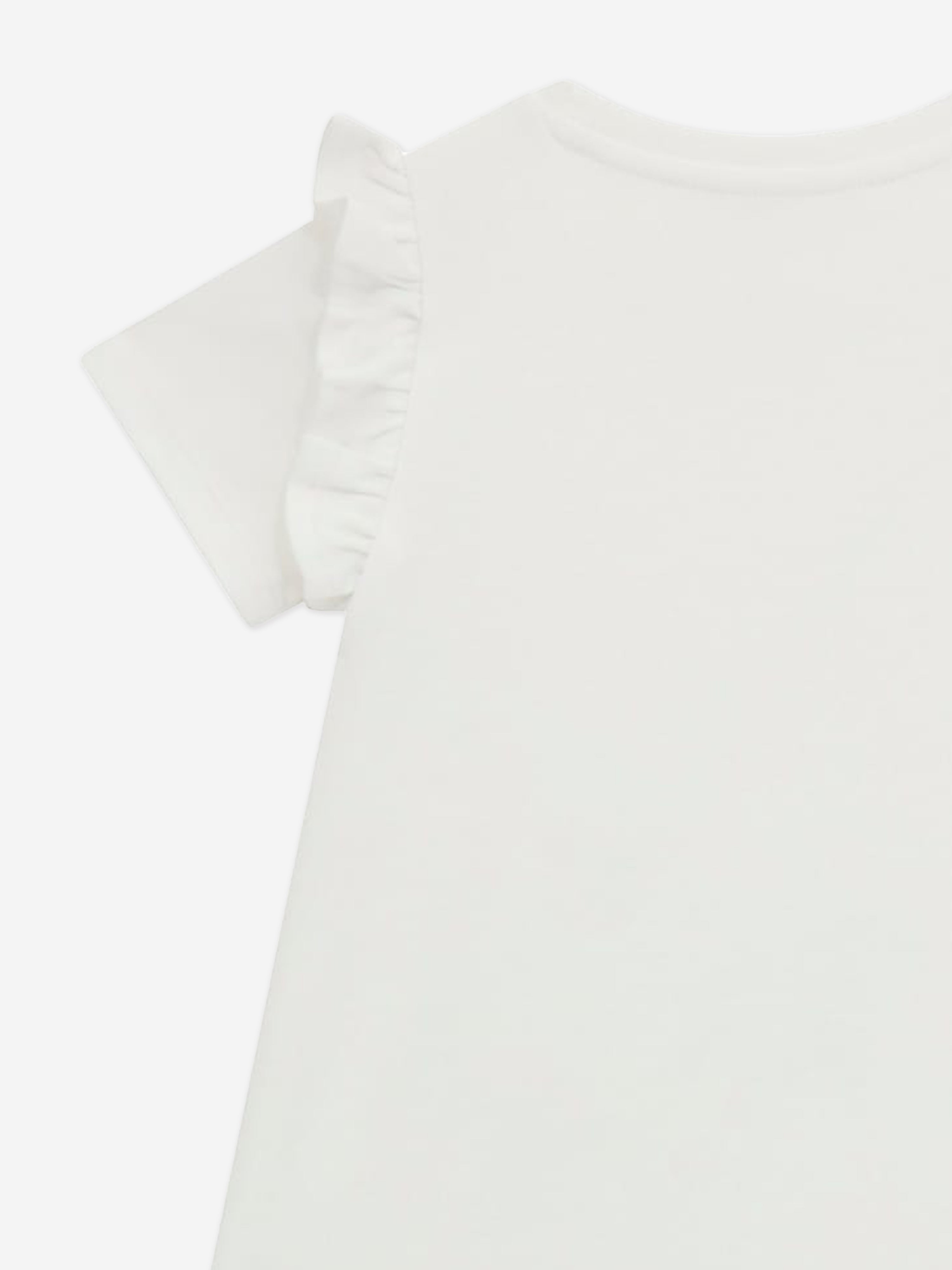 Girls Bag Print Dress in White