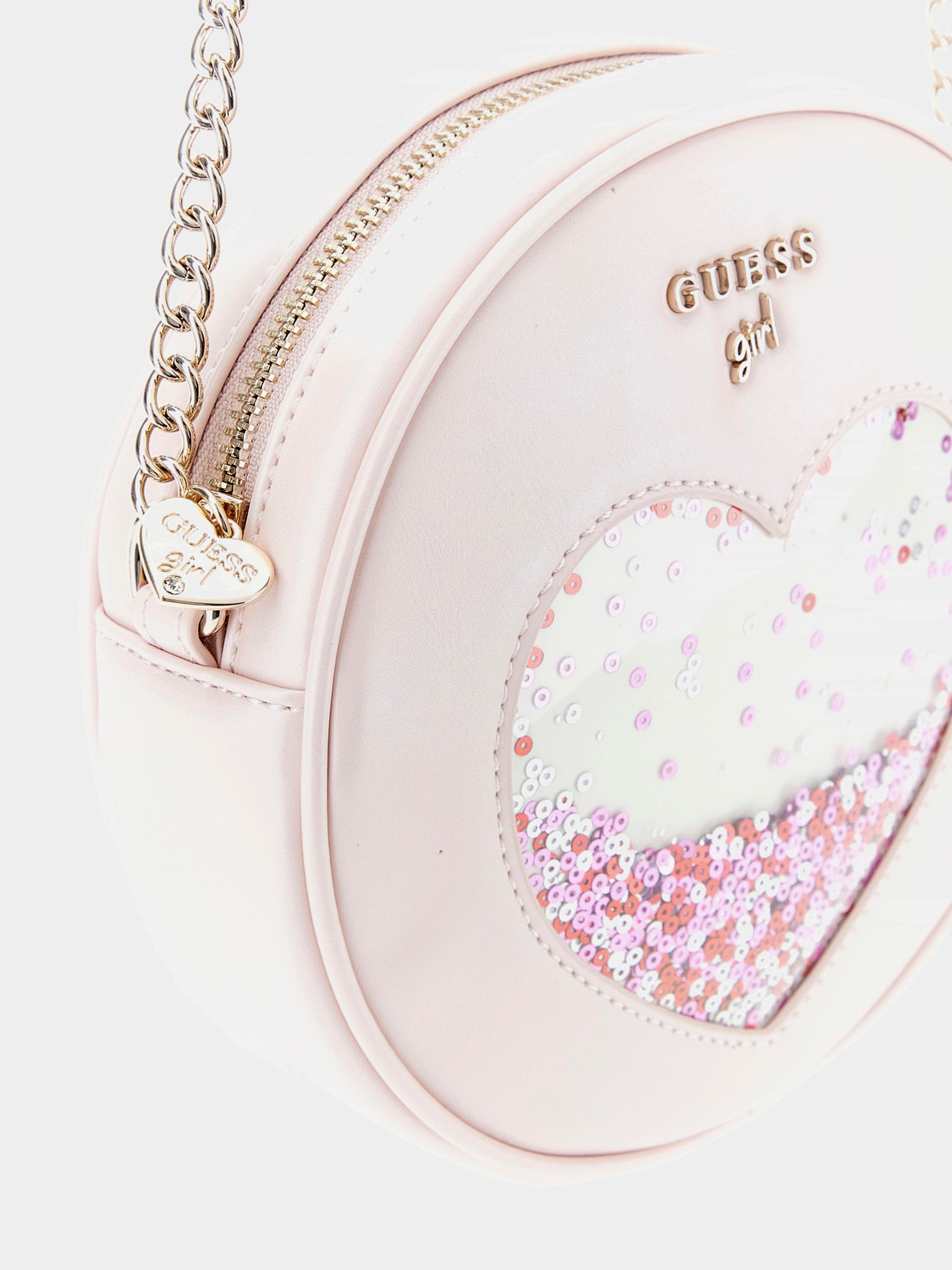 Girls Heart Circle Bag in Pink