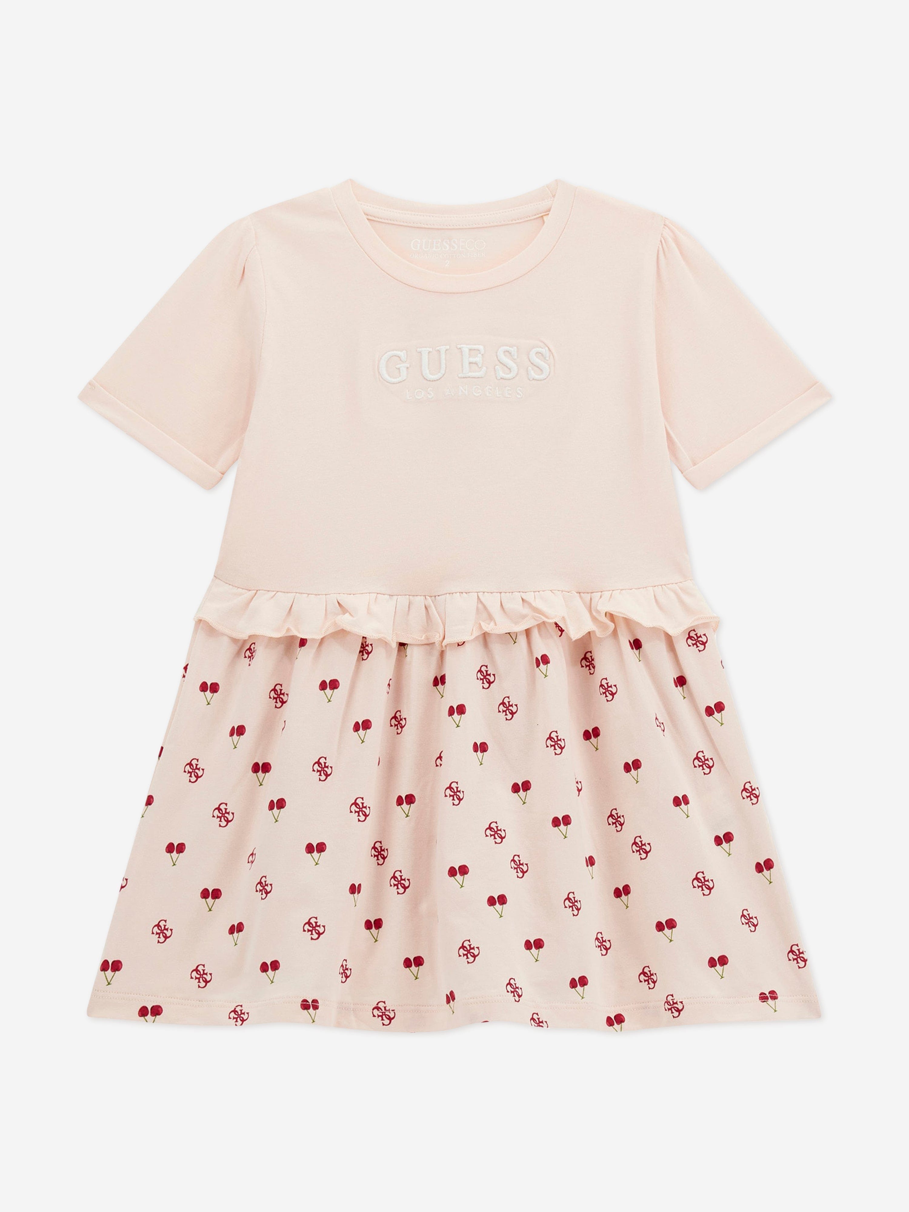 Girls Stretch Jersey Dress in Pink