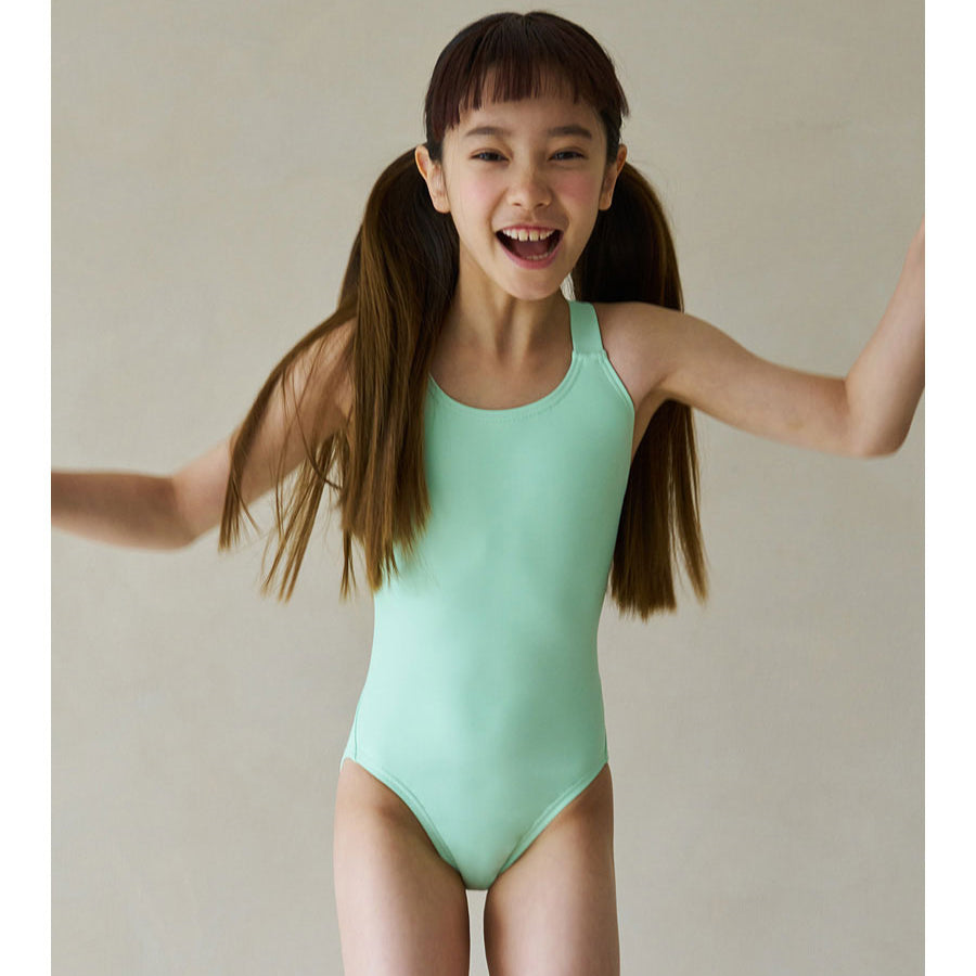 Girls Light Green Professional Swimsuit