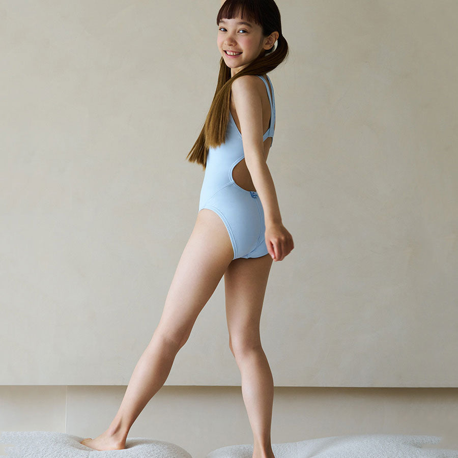 Girls Light Blue Professional Swimsuit