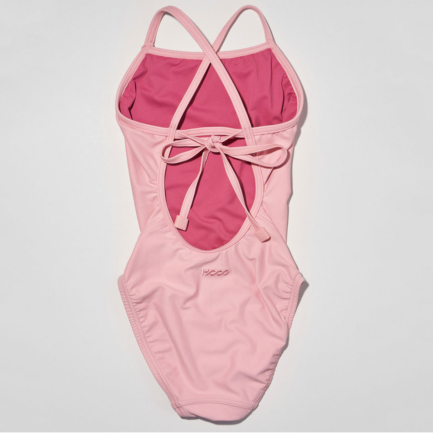 Girls Light Pink Professional Swimsuit