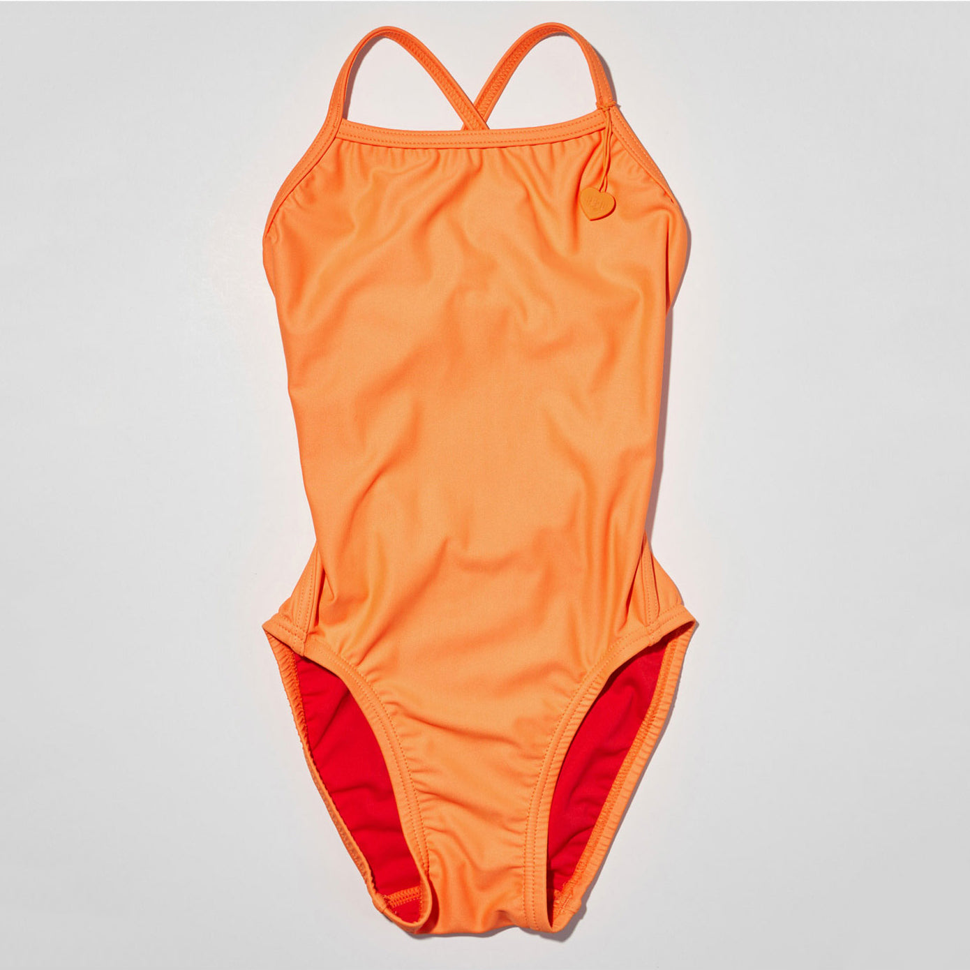 Girls Orange Professional Swimsuit