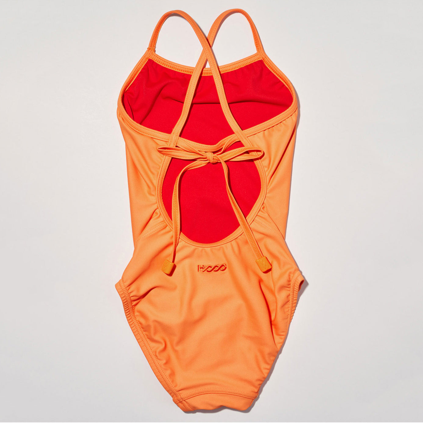 Girls Orange Professional Swimsuit