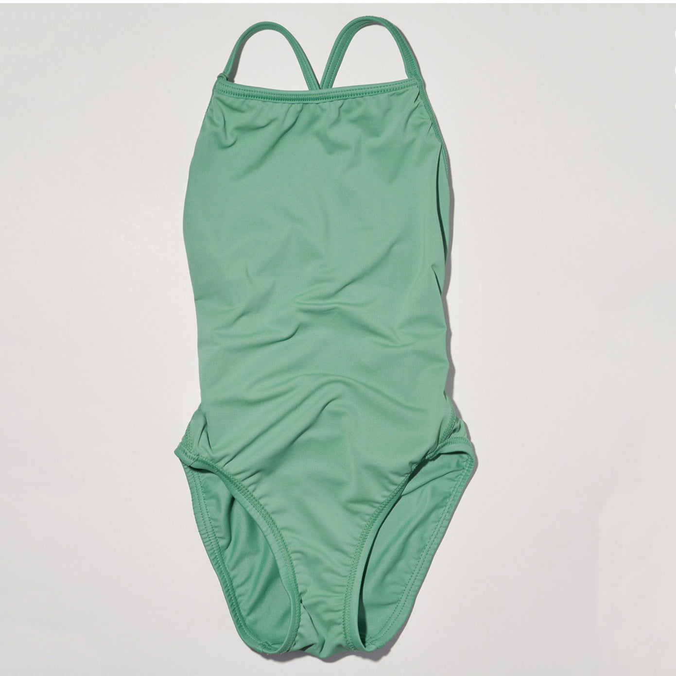 Girls Green Professional Swimsuit
