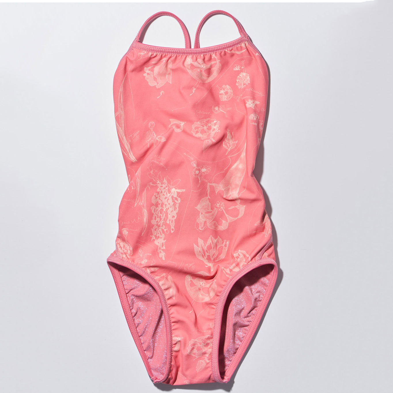 Girls Pink Reversible Professional Swimsuit