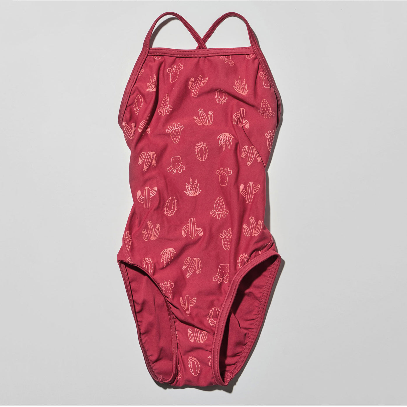 Girls Blue Printed Professional Swimsuit