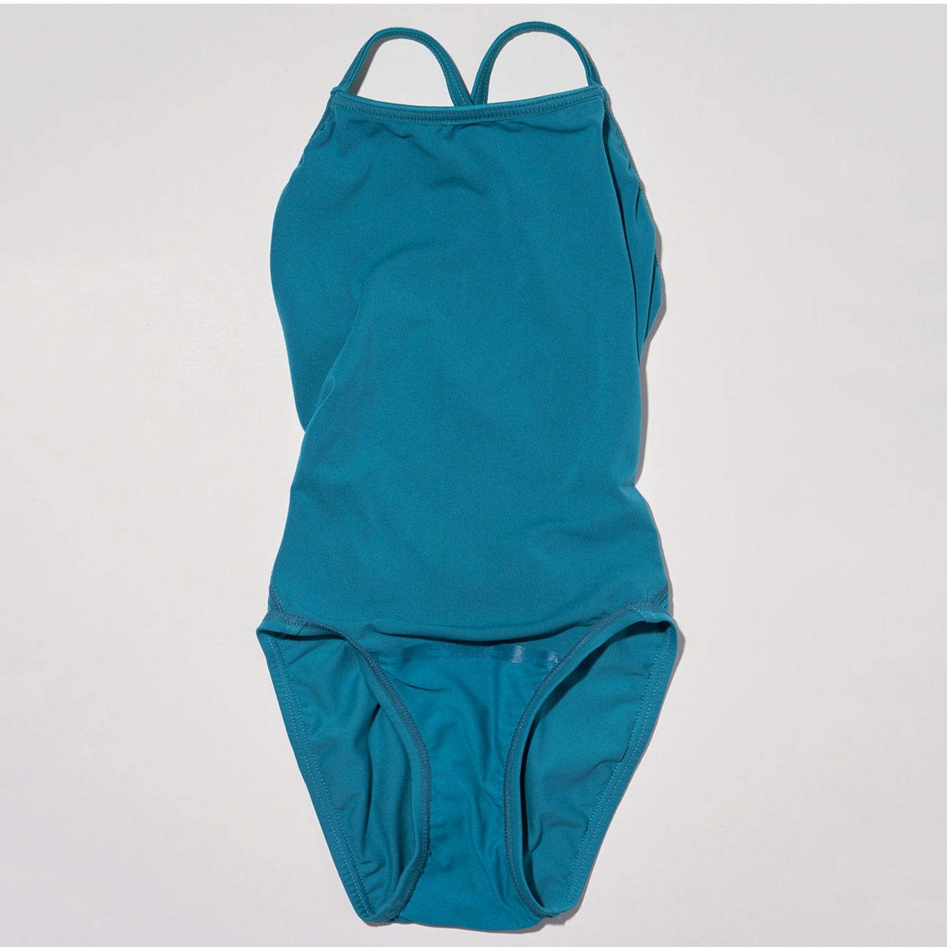 Girls Peacock Blue Professional Swimsuit