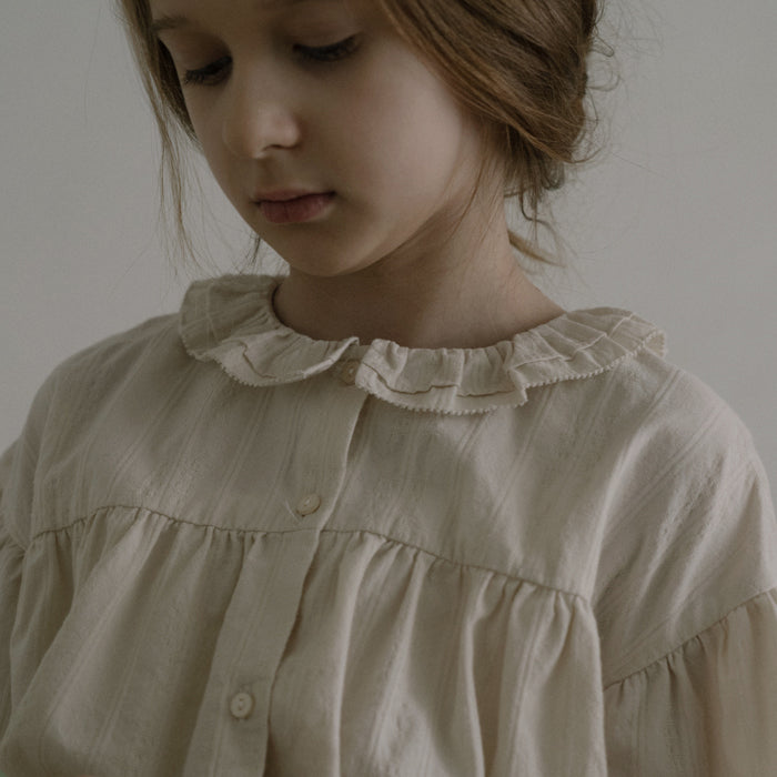 Chemisier en coton crème pour fille