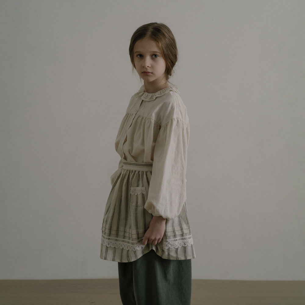 Chemisier en coton crème pour fille