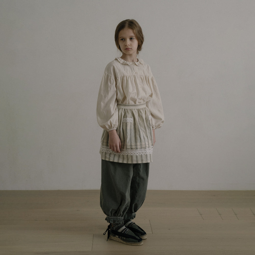 Chemisier en coton crème pour fille