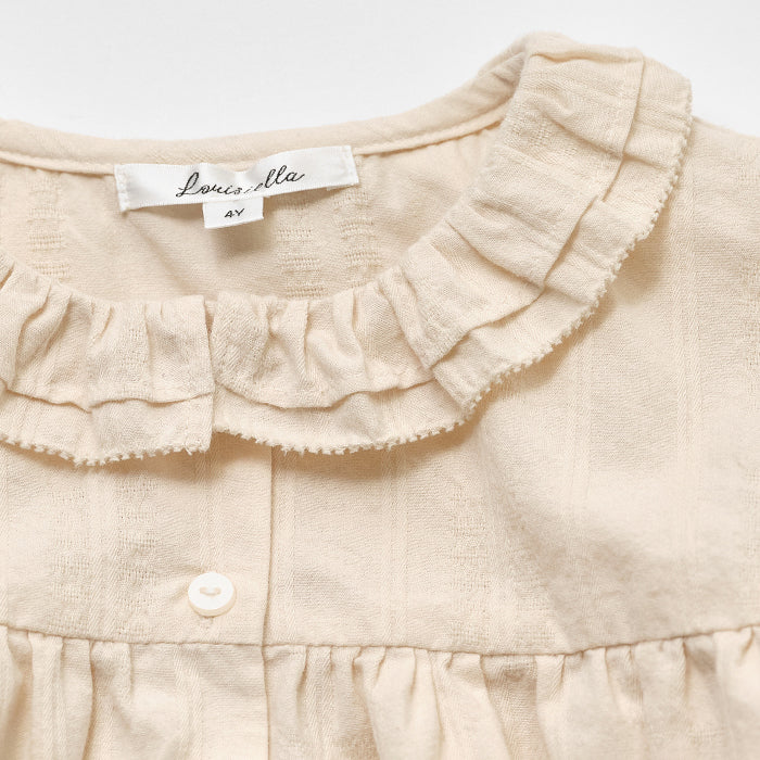 Chemisier en coton crème pour fille