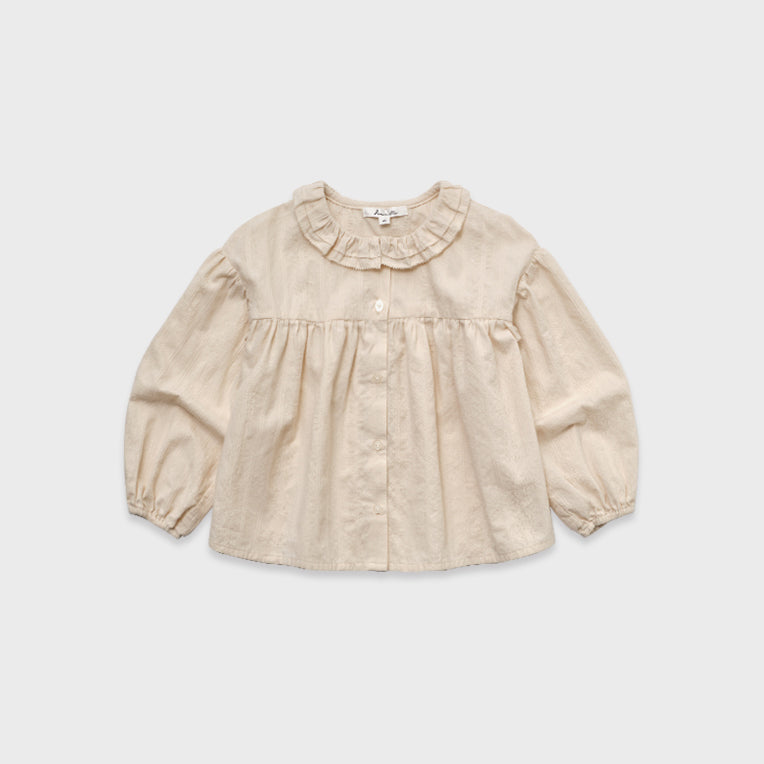 Chemisier en coton crème pour fille