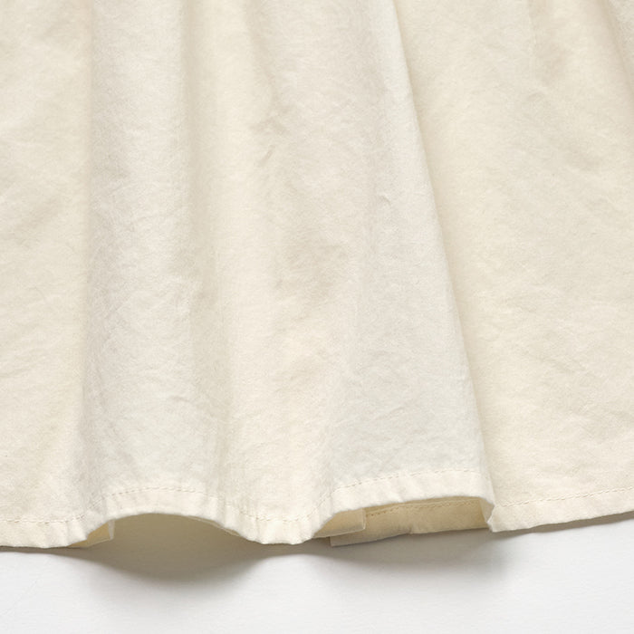 Girls Cream Ruffled Cotton Shirt