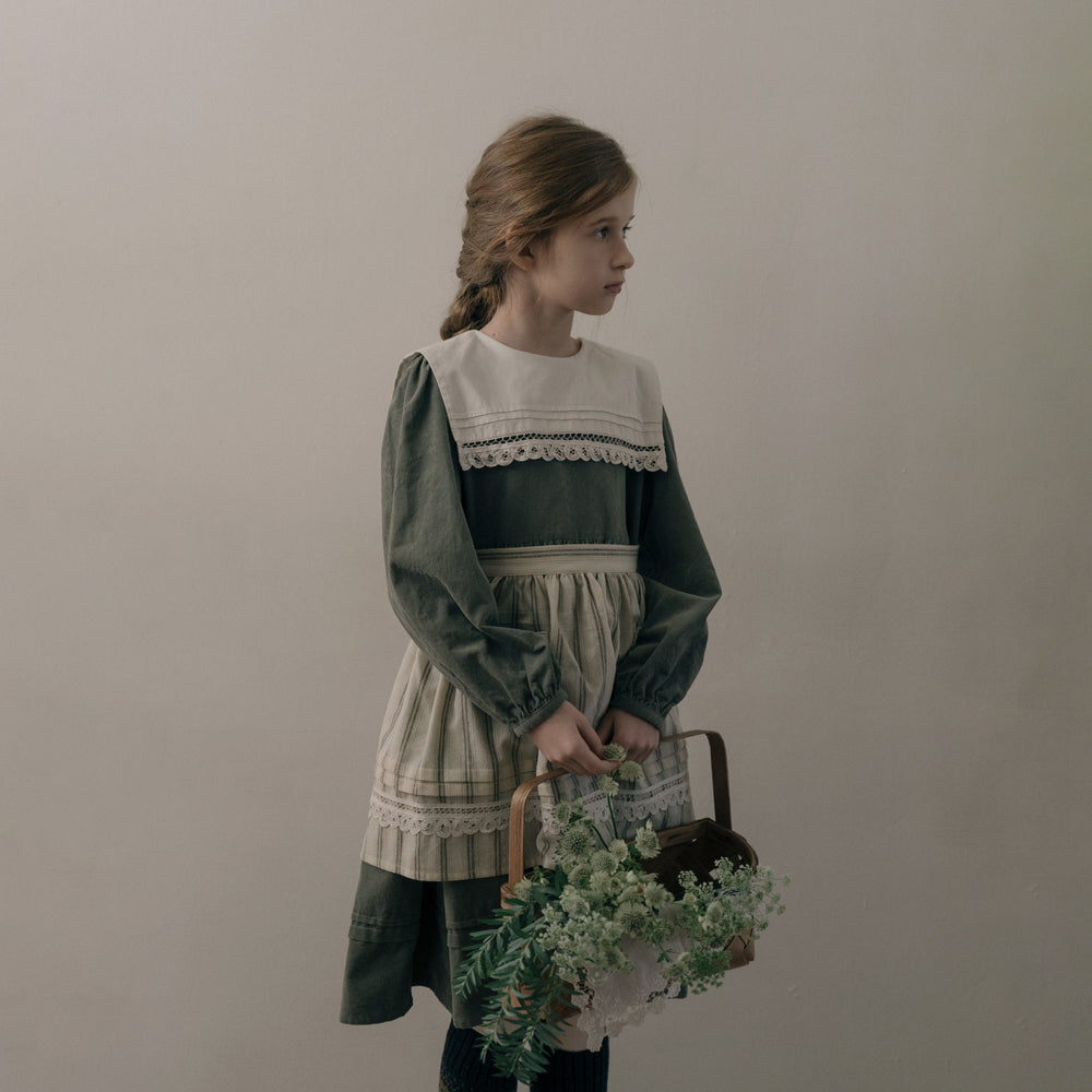 Girls Khaki Corduroy Dress