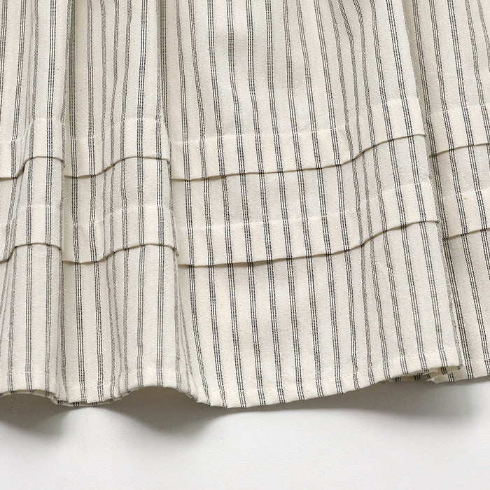 Girls Cream Stripes Cotton Dress