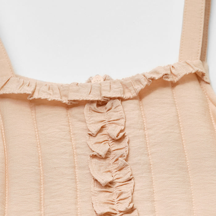 Girls Pink Padded Dress