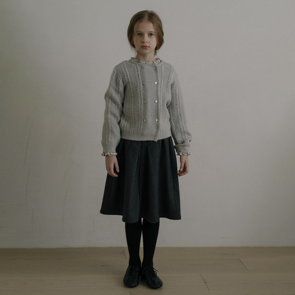 Gilet en laine bleu pâle pour fille