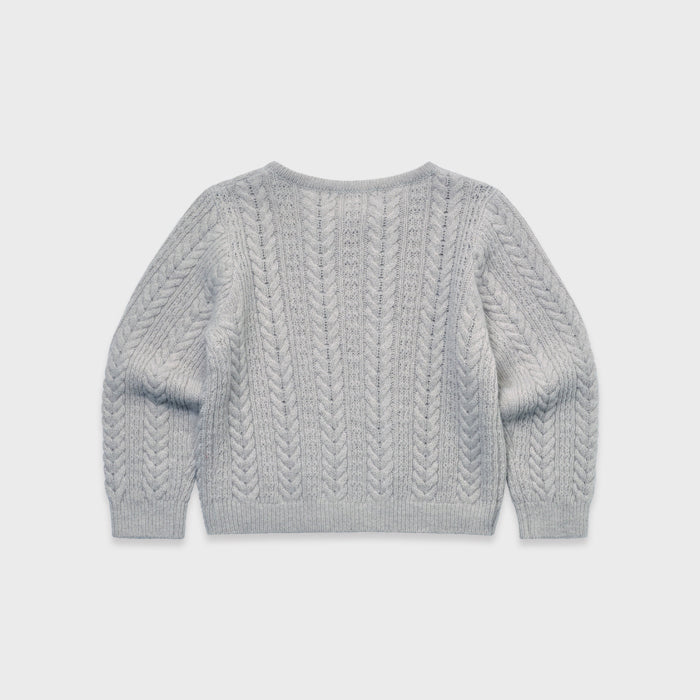 Gilet en laine bleu pâle pour fille