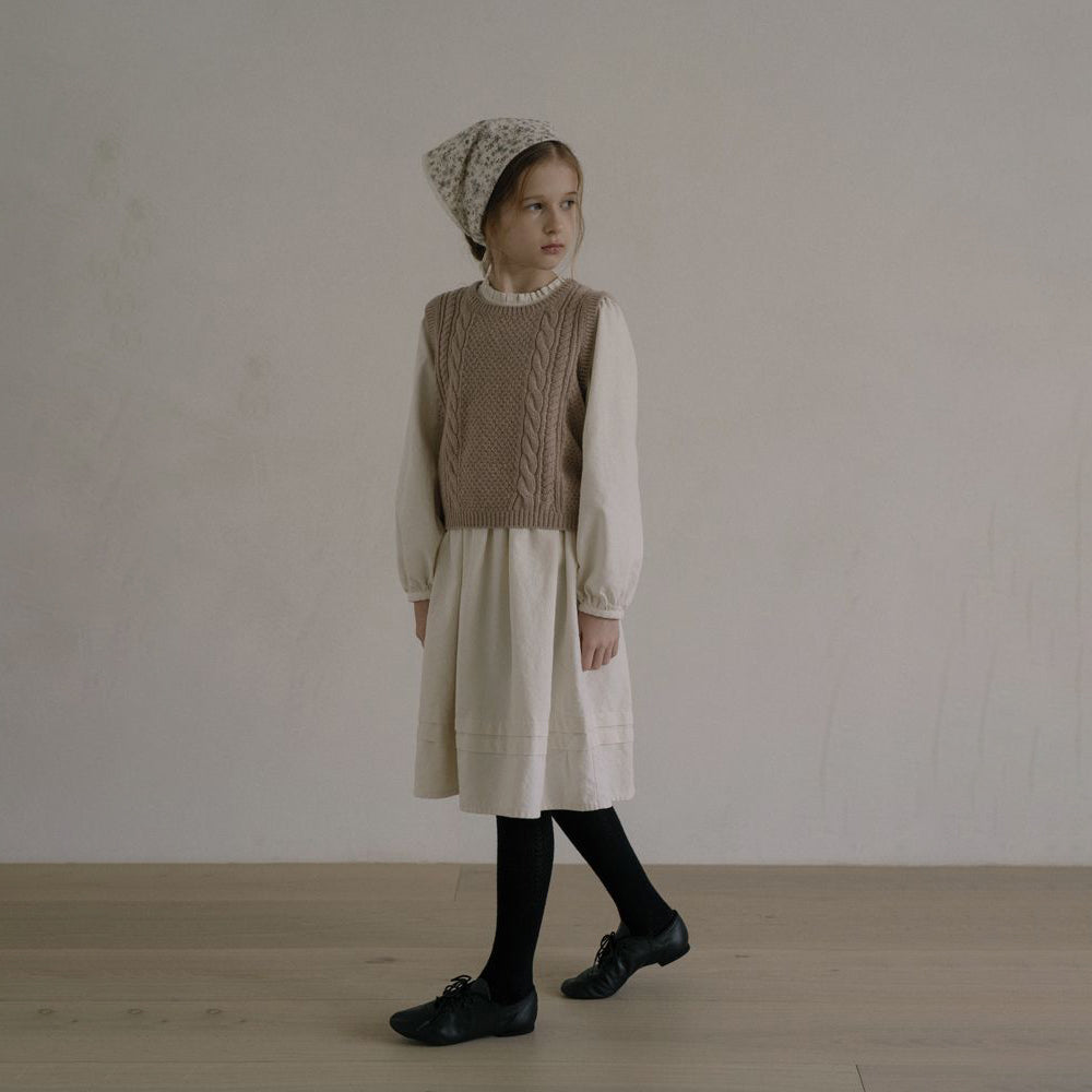Gilet en laine rose clair pour filles