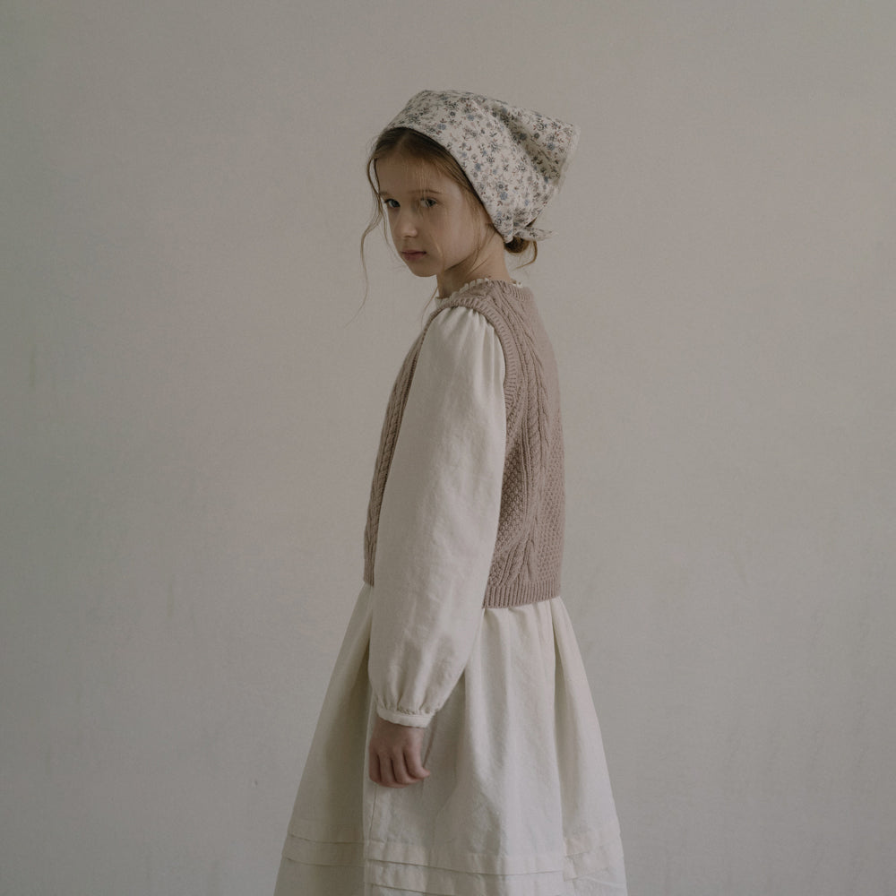 Gilet en laine rose clair pour filles