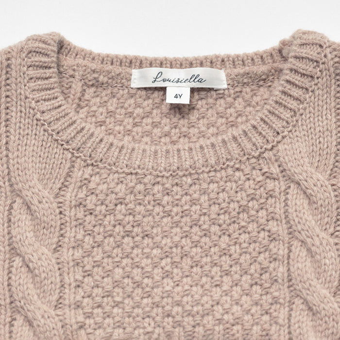 Gilet en laine rose clair pour filles