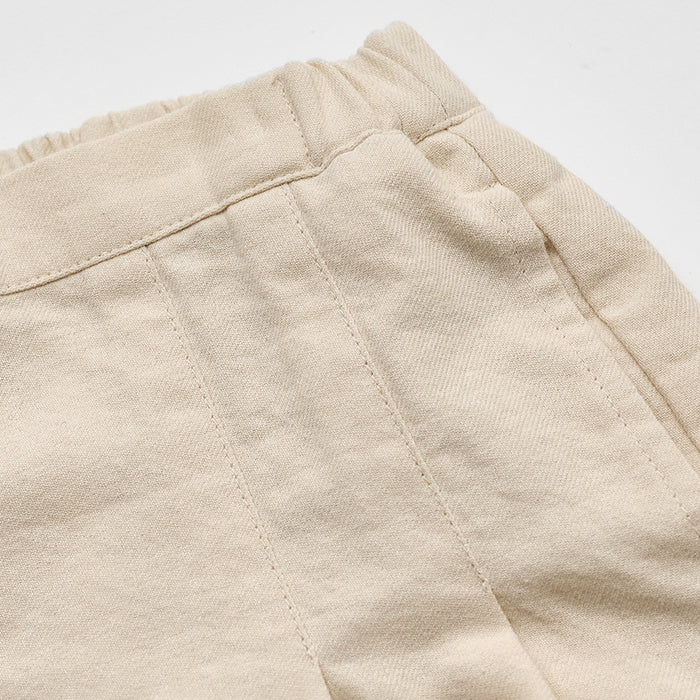 Shorts en coton et dentelle crème pour filles